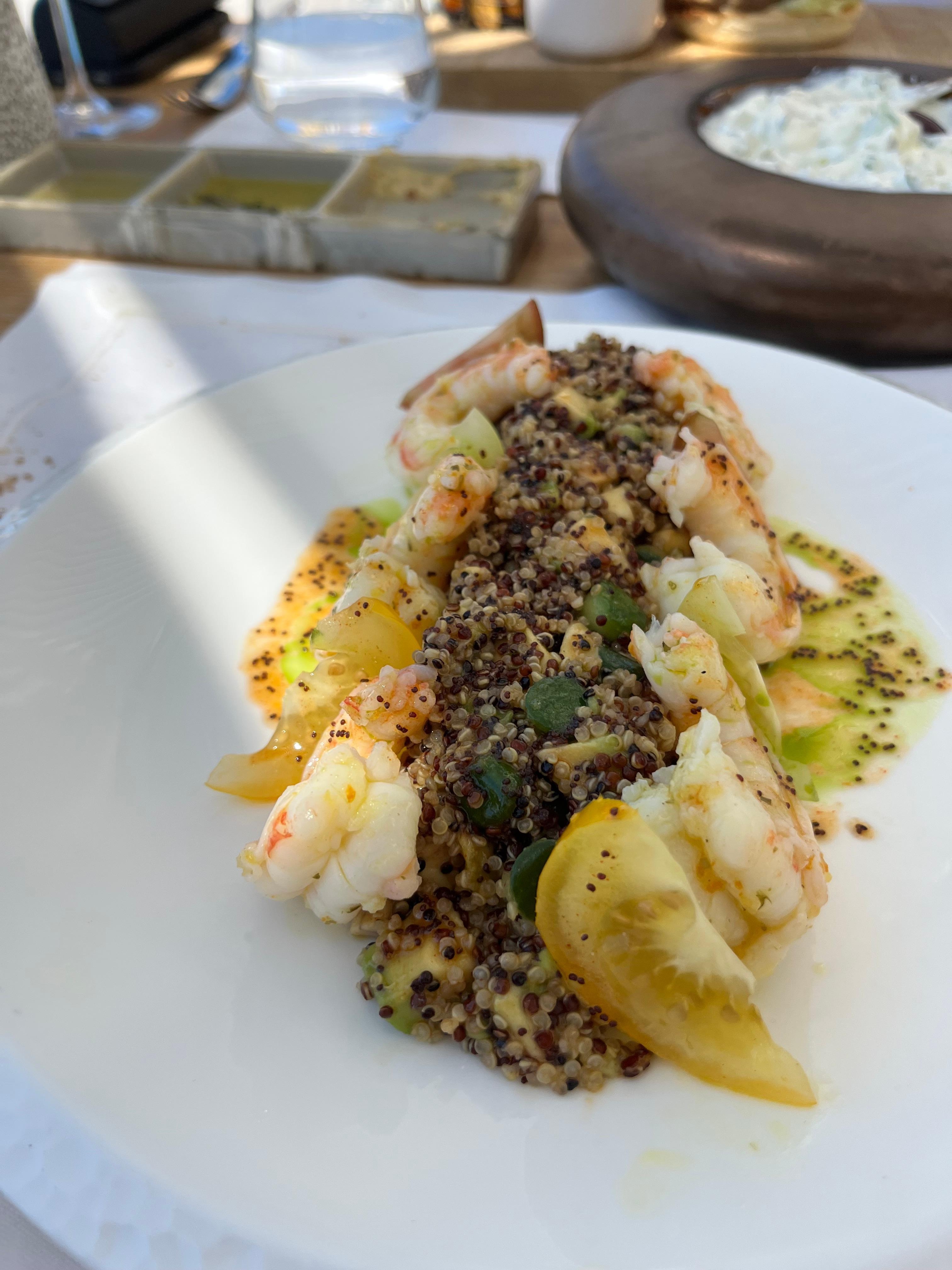 Delicious lunch by the pool
