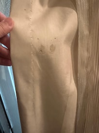 Stains all over curtains.