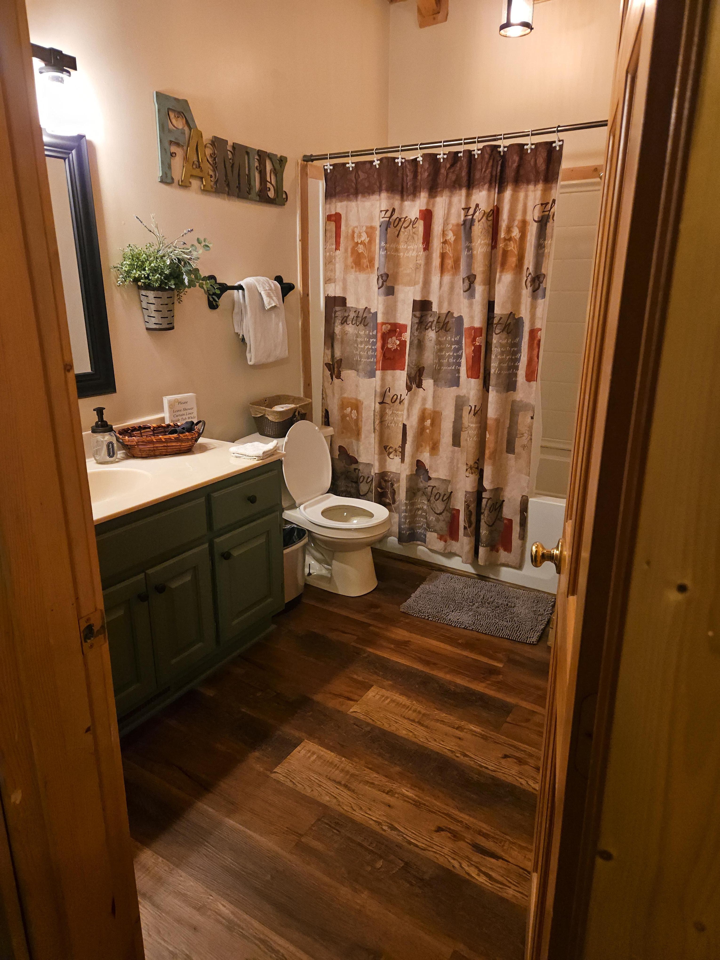 This was our bathroom upstairs 