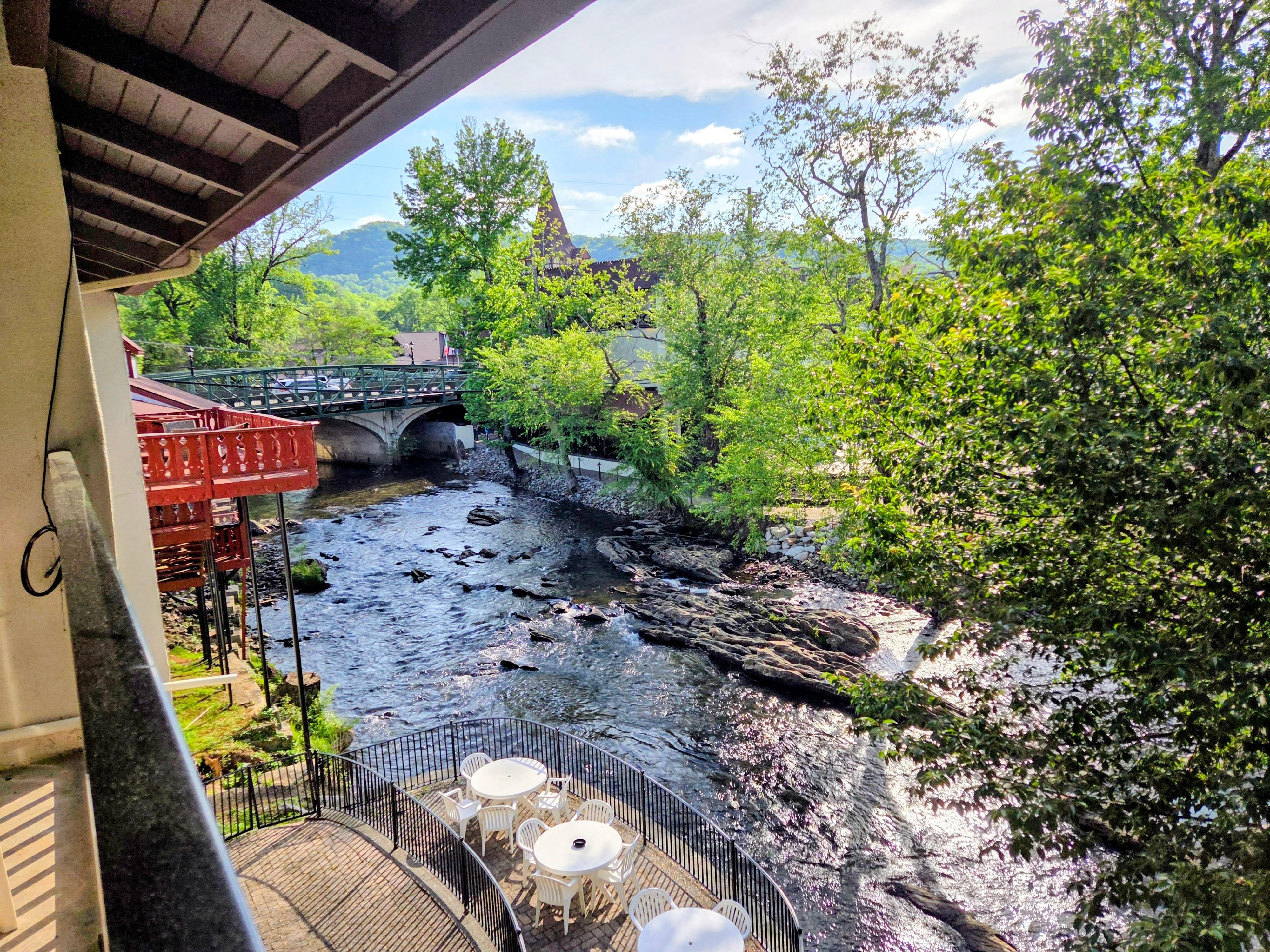 The view from the balcony 