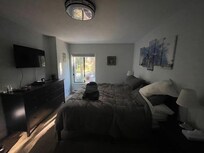 Bedroom - use opened windows and used a fan to cool it off more at night.