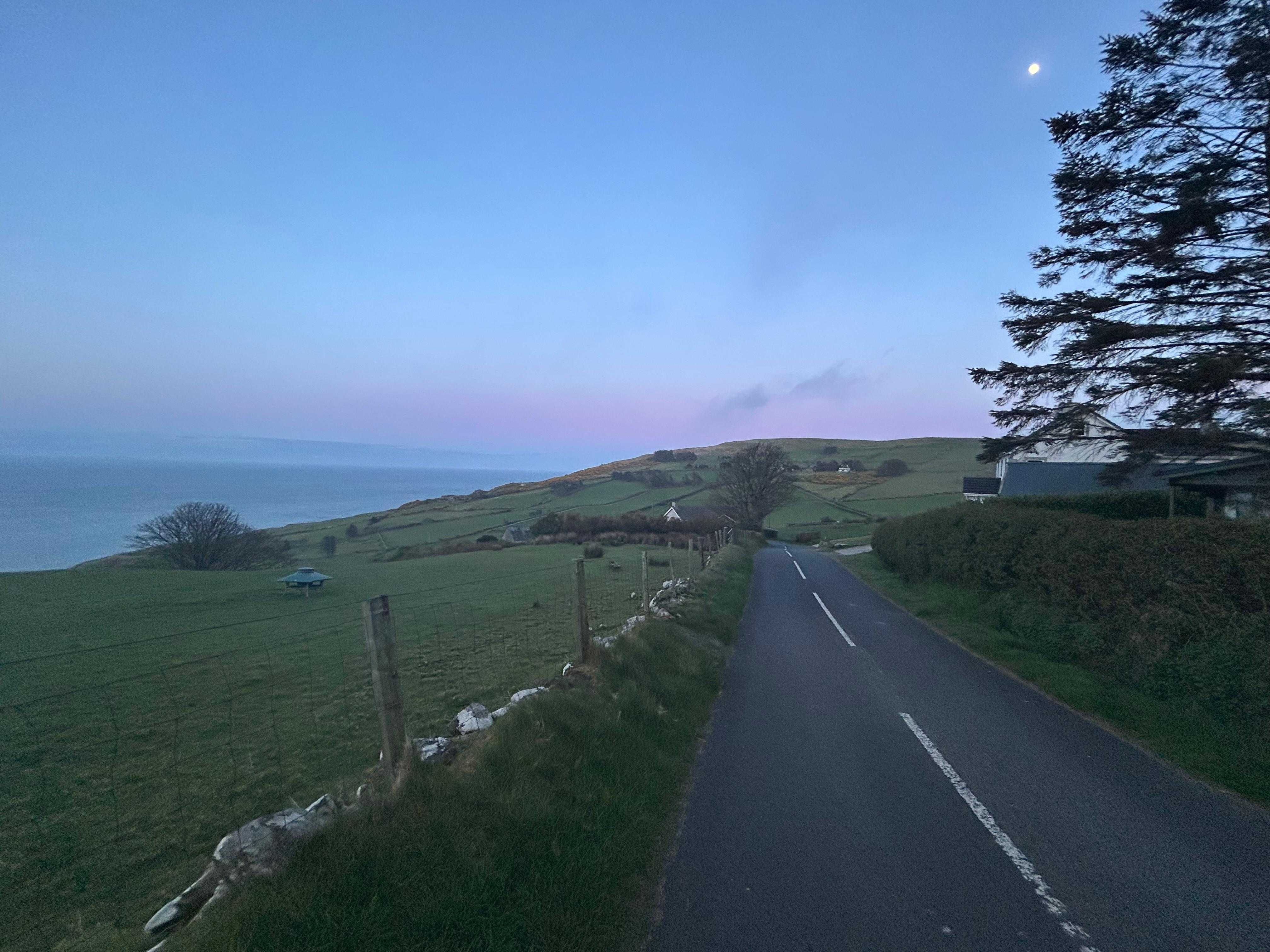View to the right of the property driveway