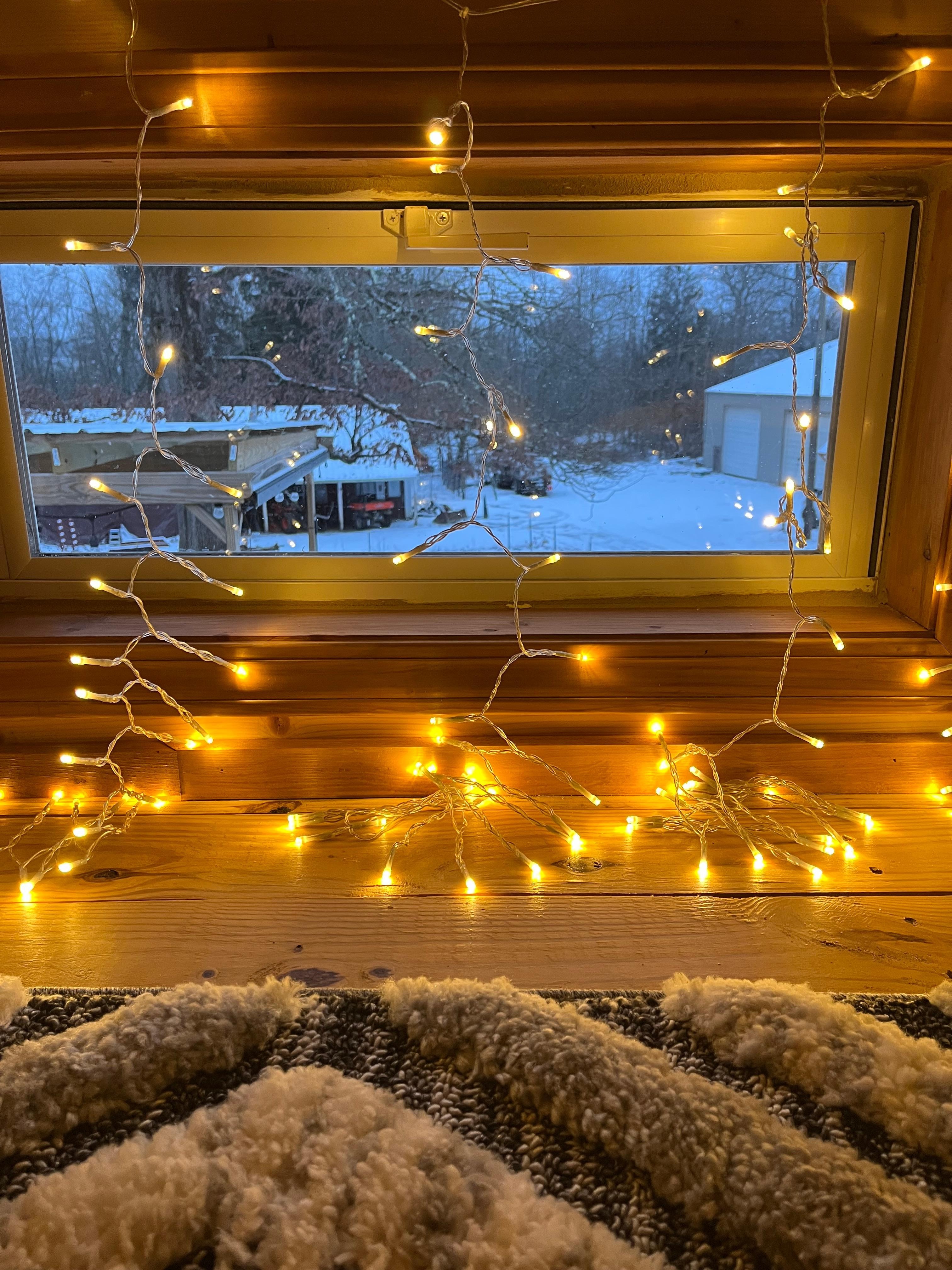 The loft is all lit up