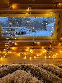 The loft is all lit up