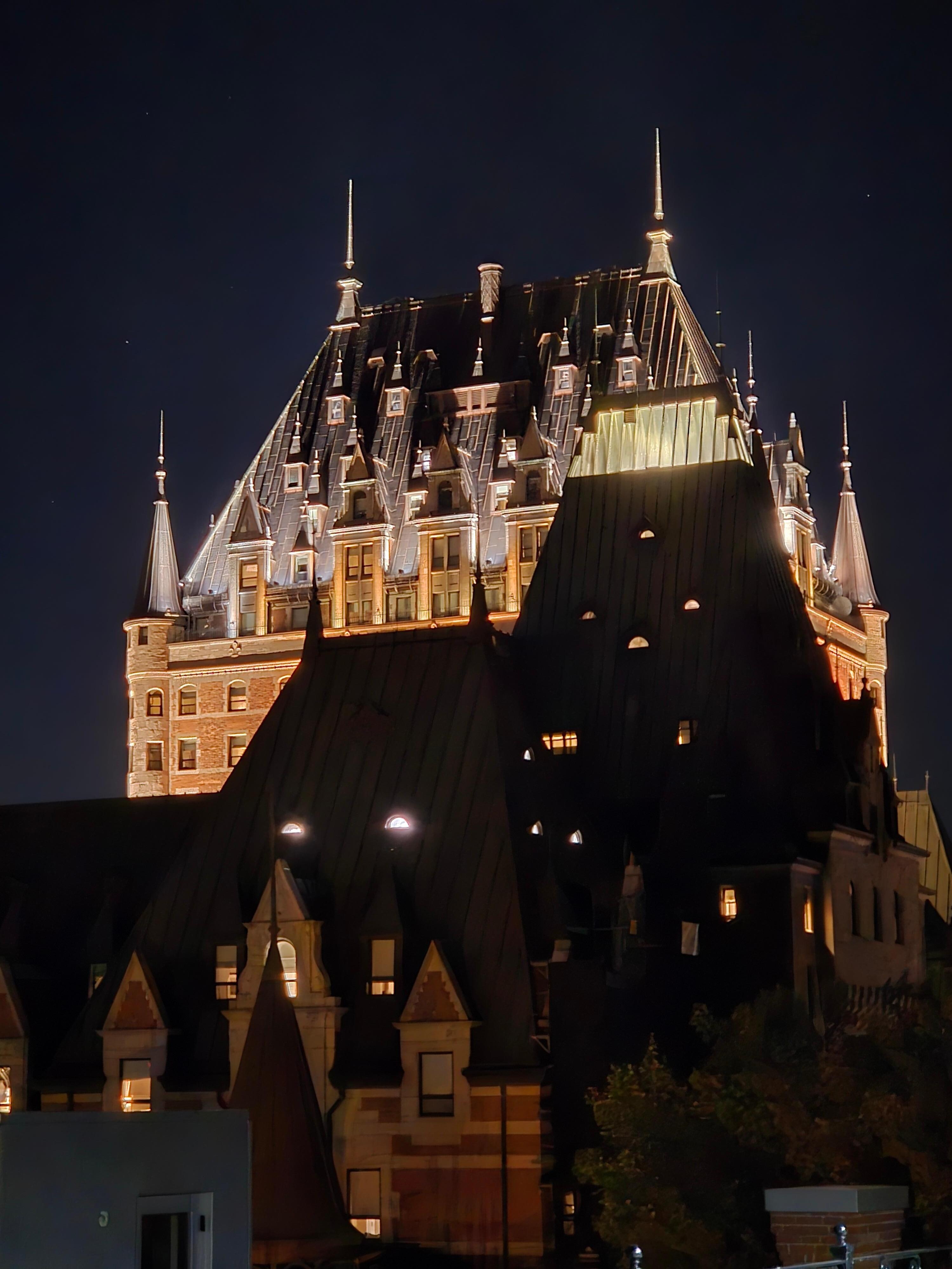 Chateau Frontenac from roof terrace of Manoir Vieux Quebec