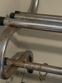coat hanger shelf badly rusted