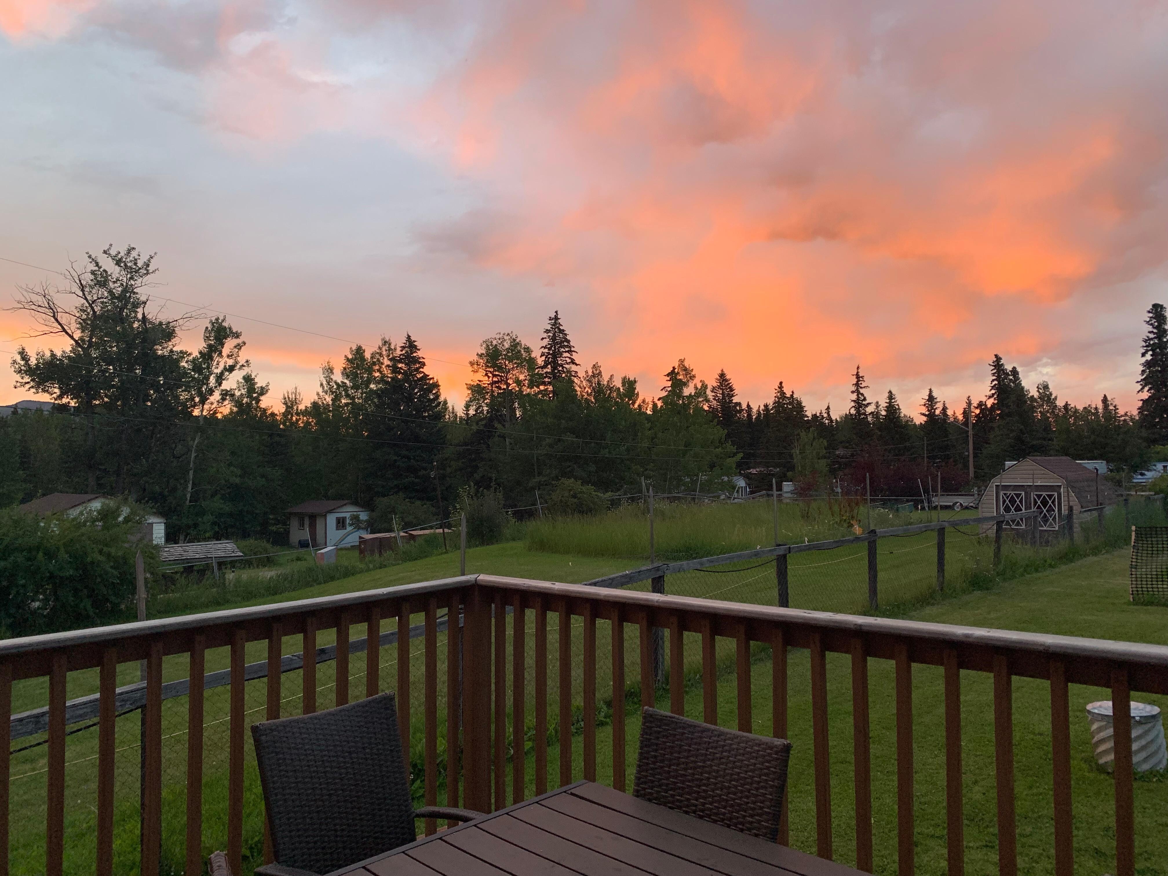 View from back deck. 