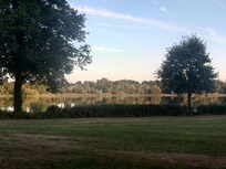 the lake at dusk