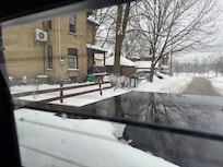 Nowhere near the water downtown in a bad area probably an upstairs apartment