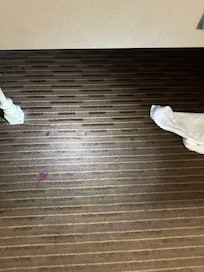 More blood on the floor had to cover it with a towel