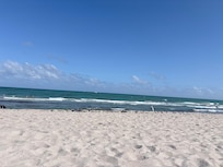 The beach, literally a 3-5 minute walk!