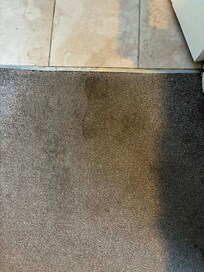 Awful carpets with old shoe prints