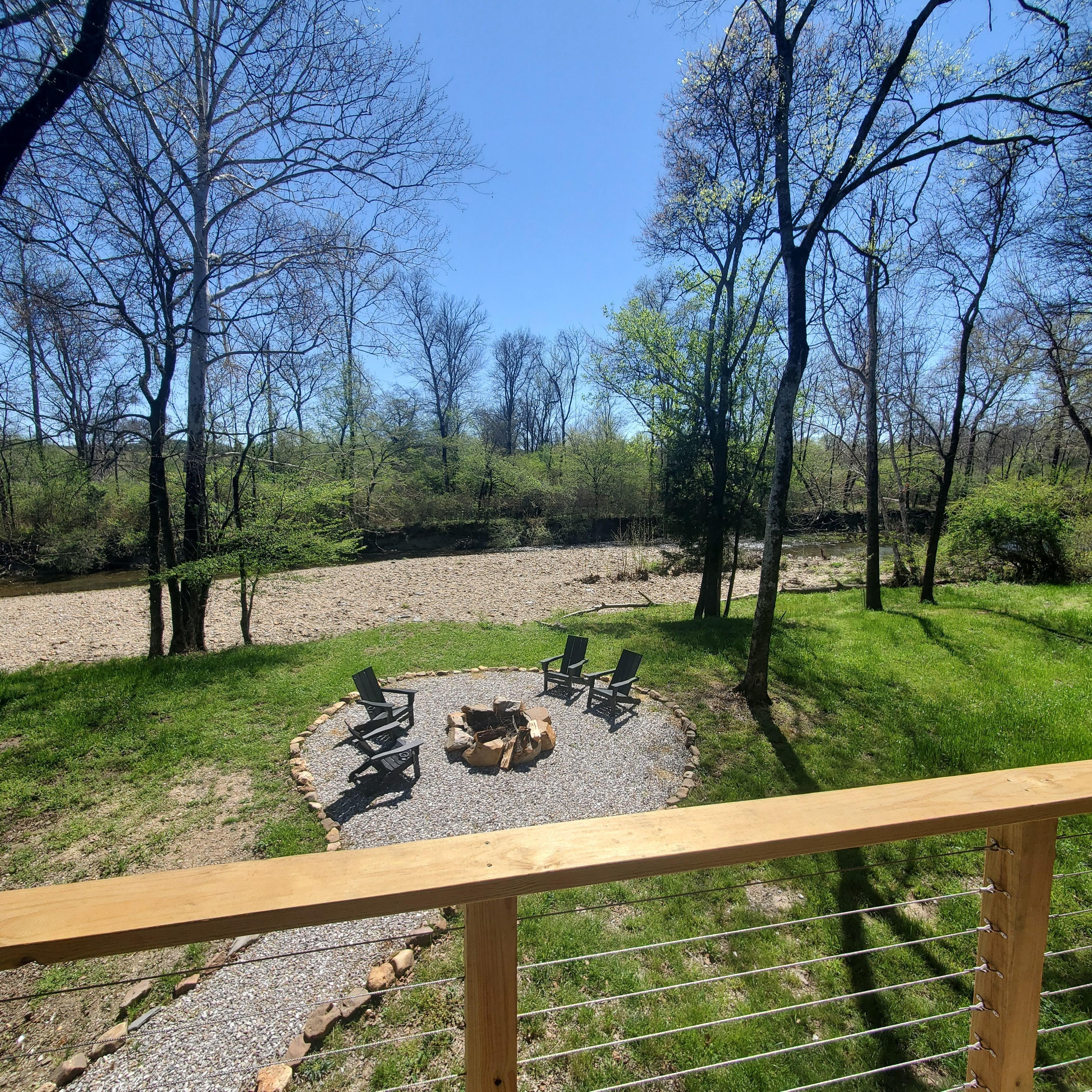 View from deck looking towards creek