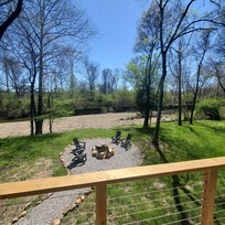 View from deck looking towards creek
