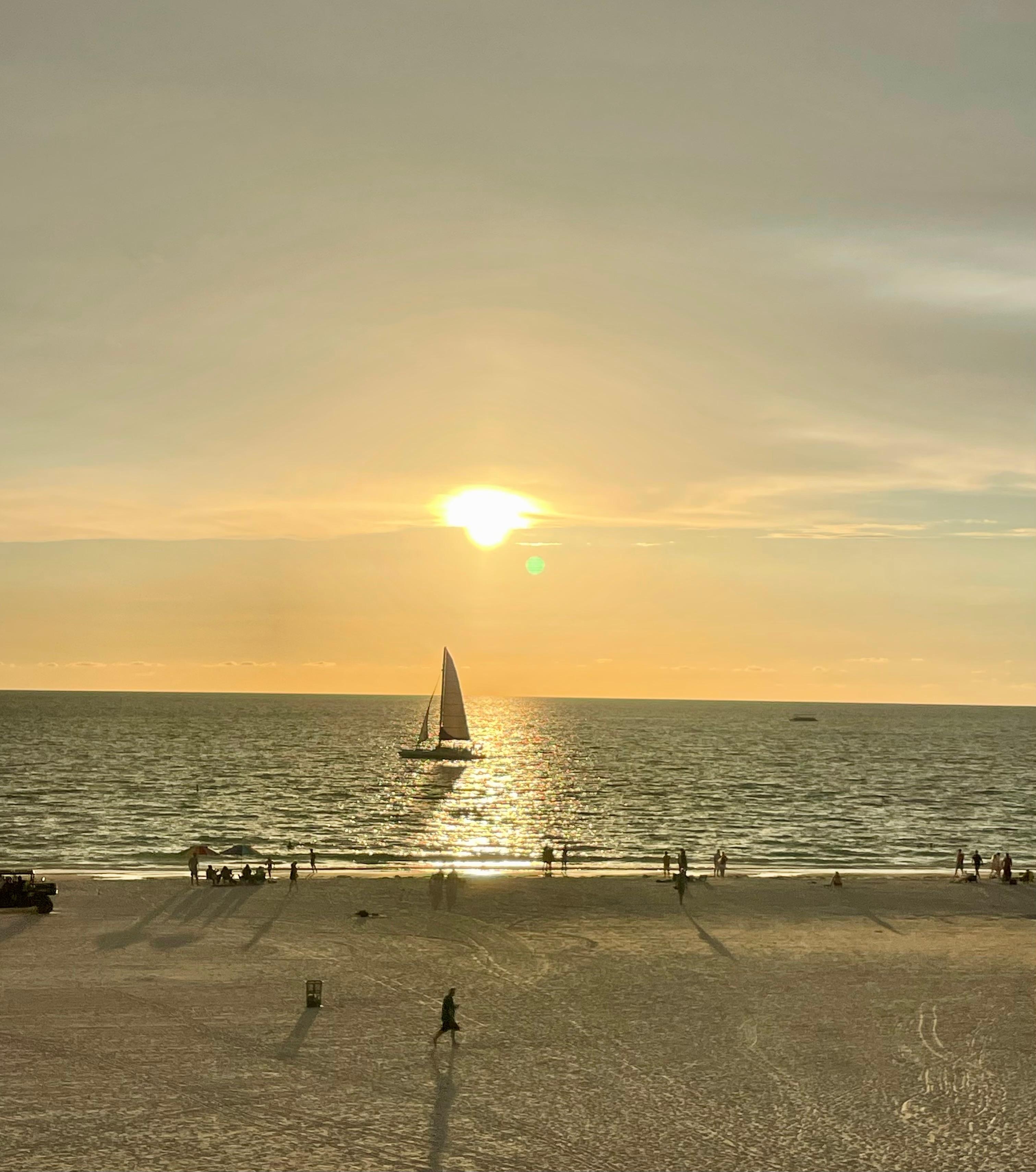 Sunset straight out front