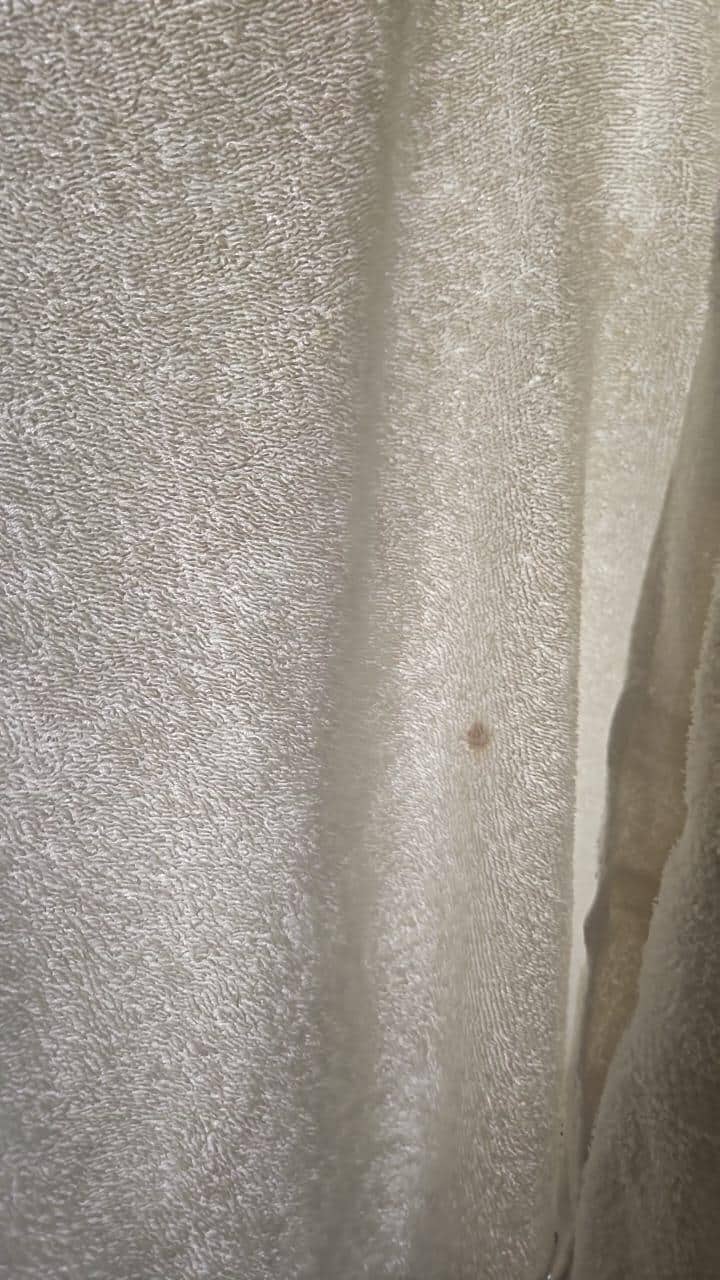 Toallas de cuerpo manchada