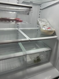 Opened meat rotting and smelling up the fridge.