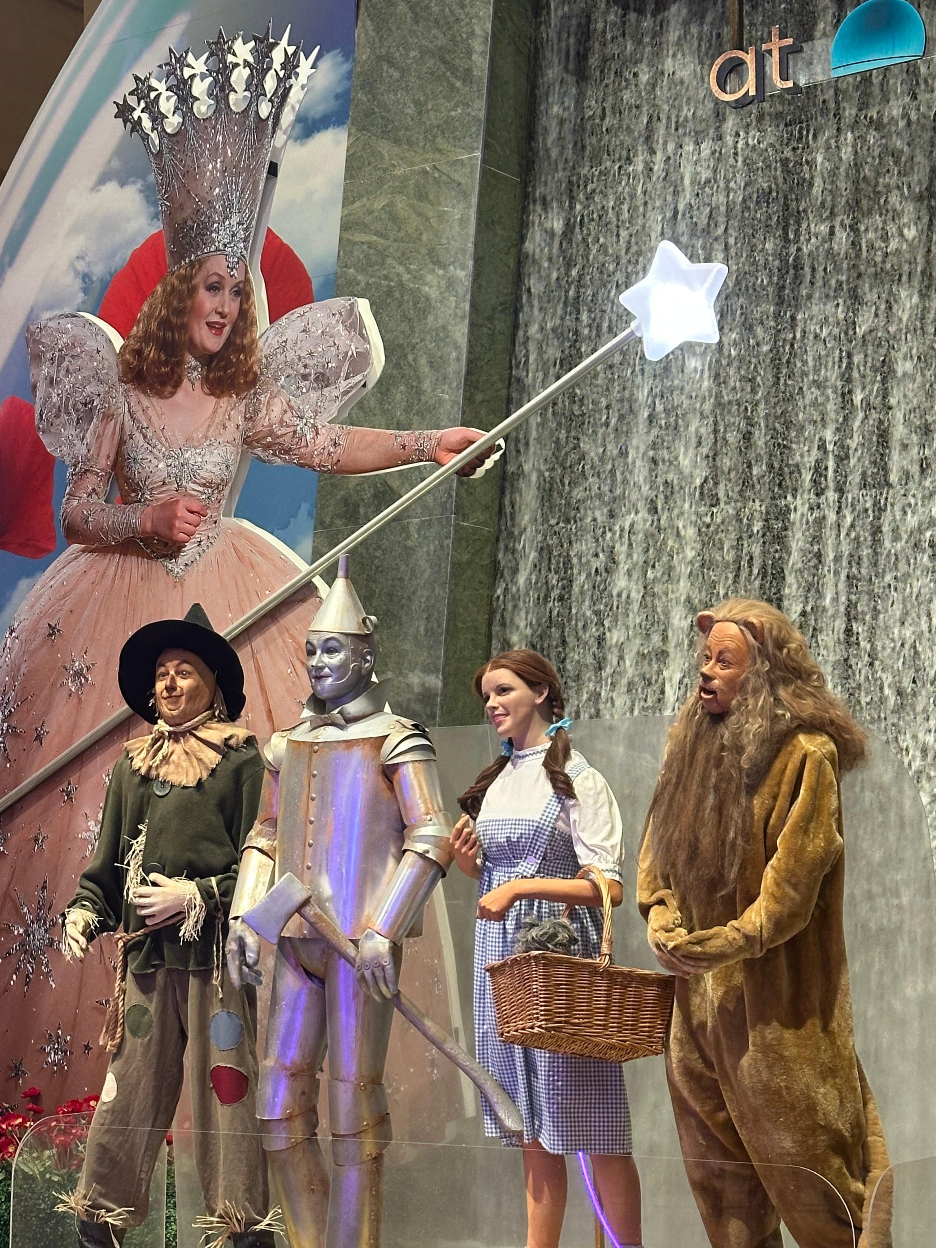 The Venetian Las Vegas features large, Wizard of Oz displays in its Waterfall Atrium 