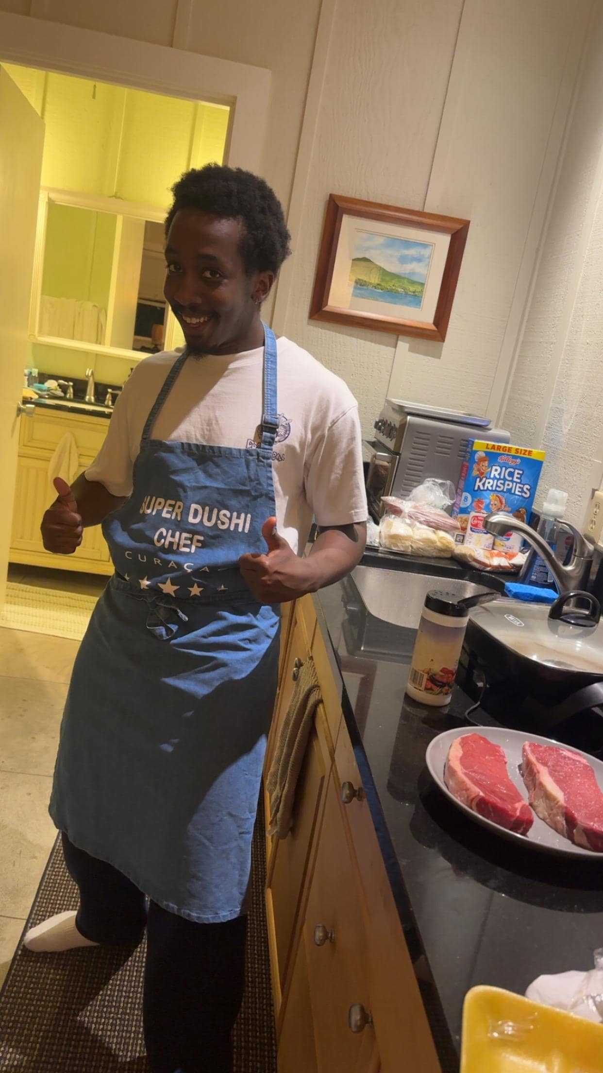 Using the portable stovetop in property!