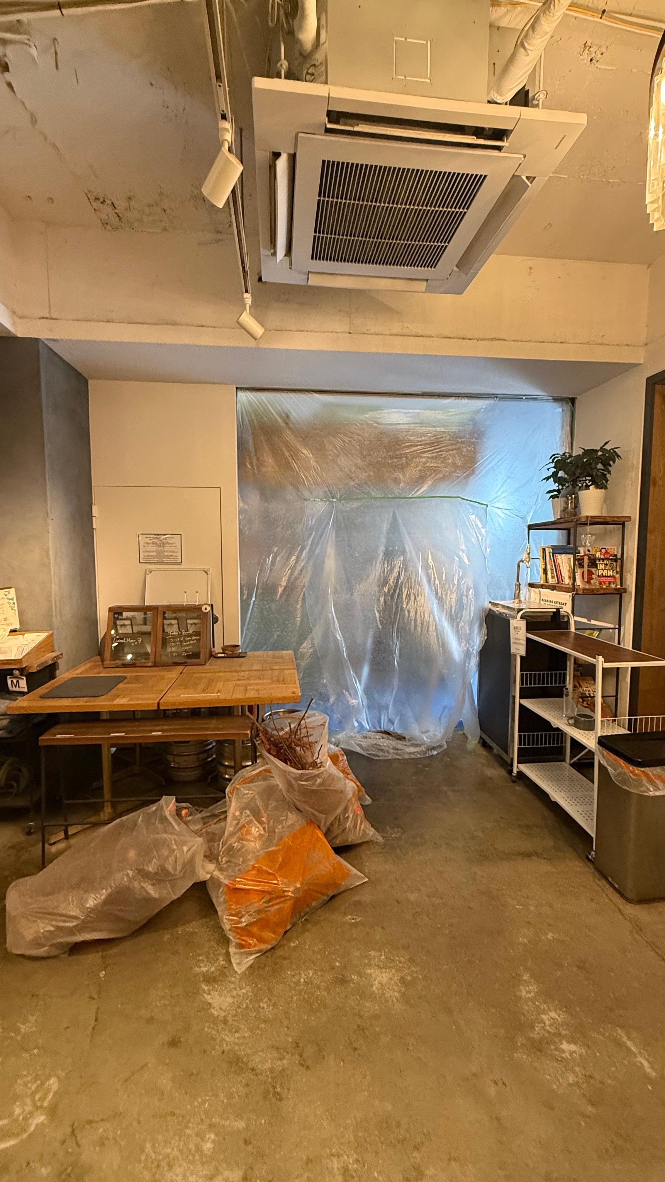 Hotel cafe under construction 