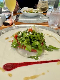 Watermelon salad at Olio Restaurant