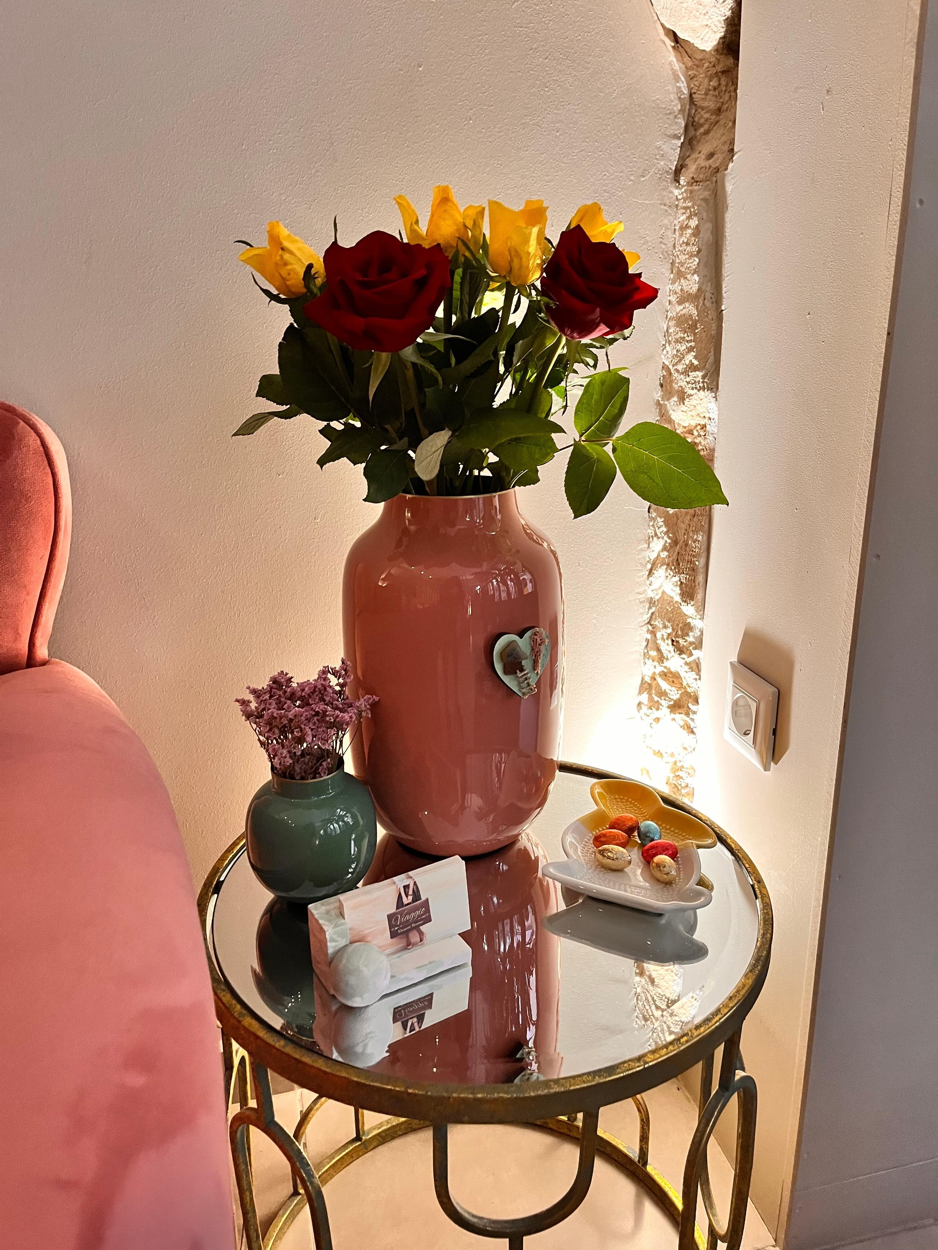 A lovely reception area with fresh flowers 