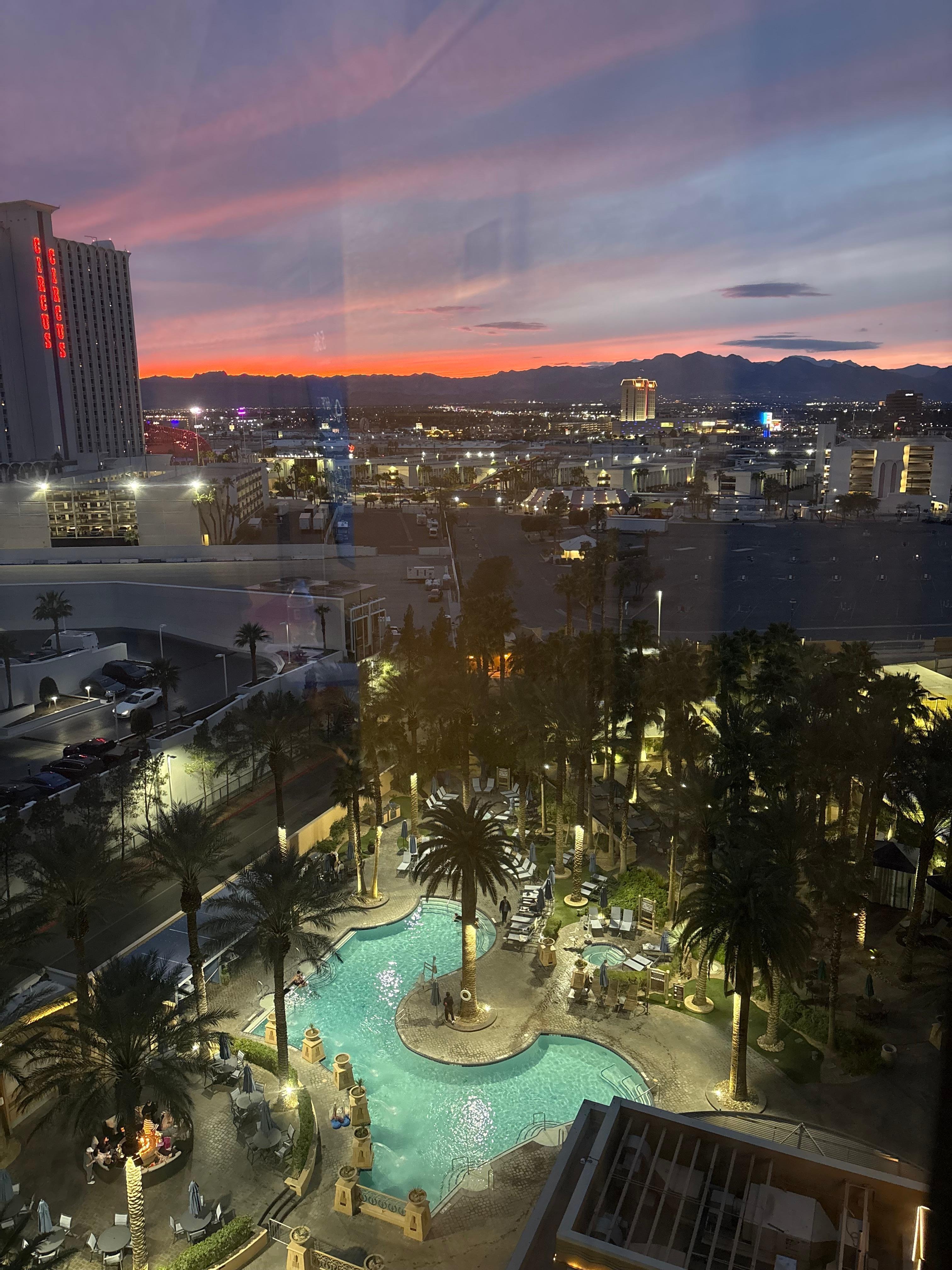 View from our room overlooking the pool. 