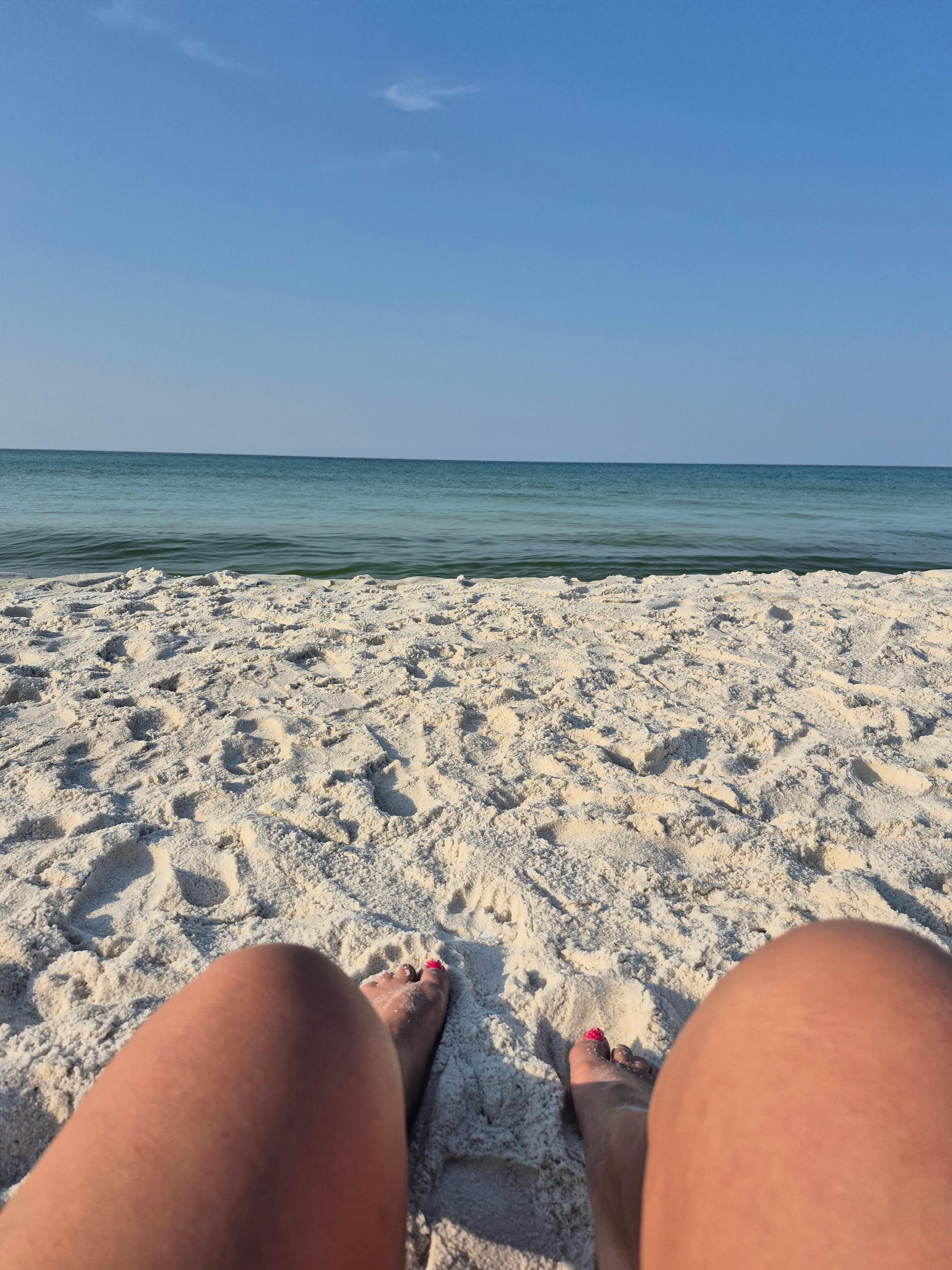 Literally just walk onto the beach from our hotel.