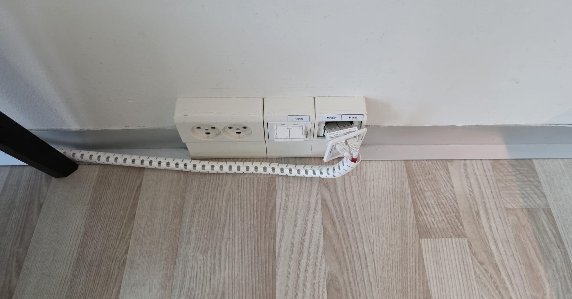 Broken telephone socket