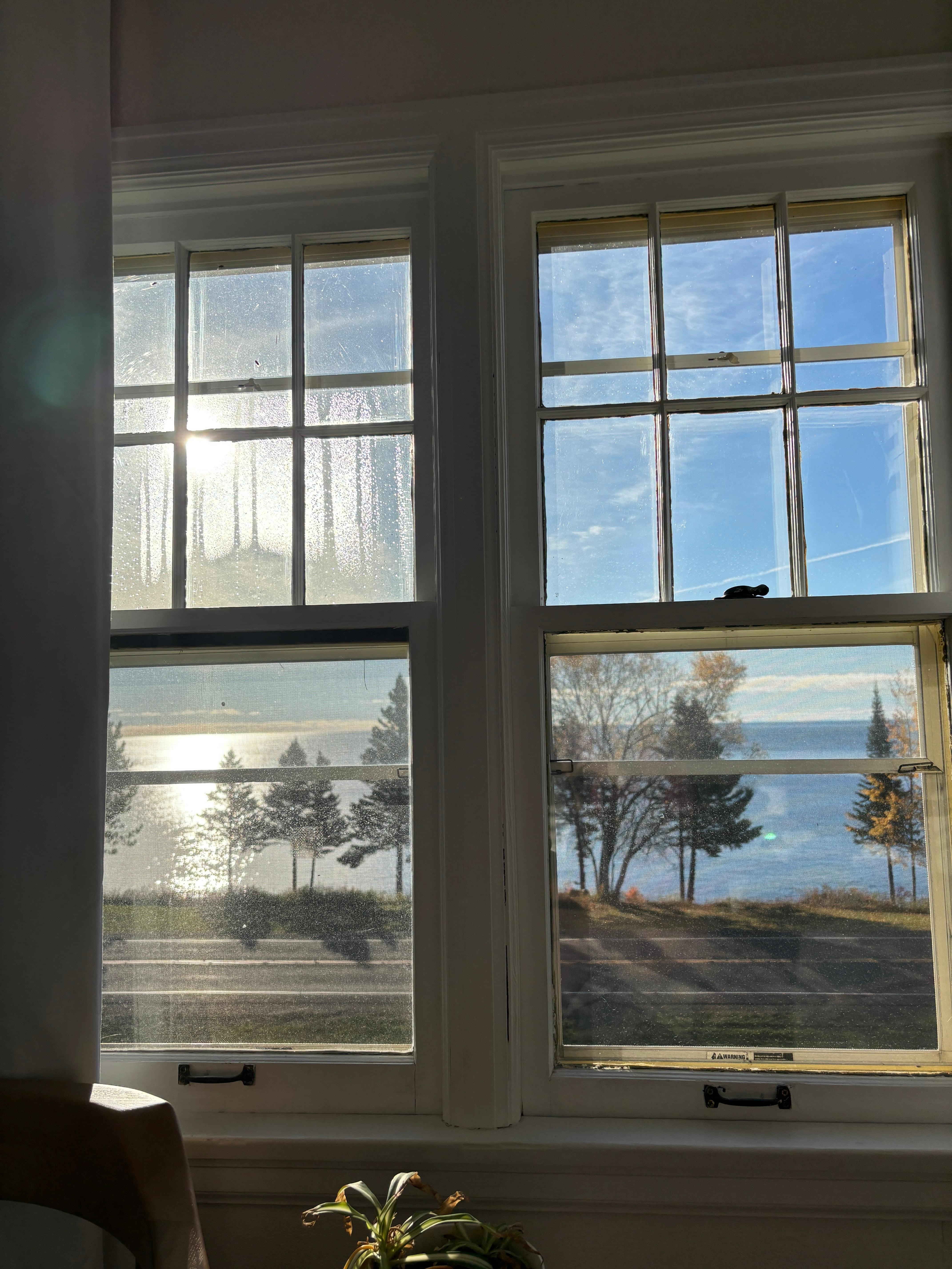 View from lake-facing room