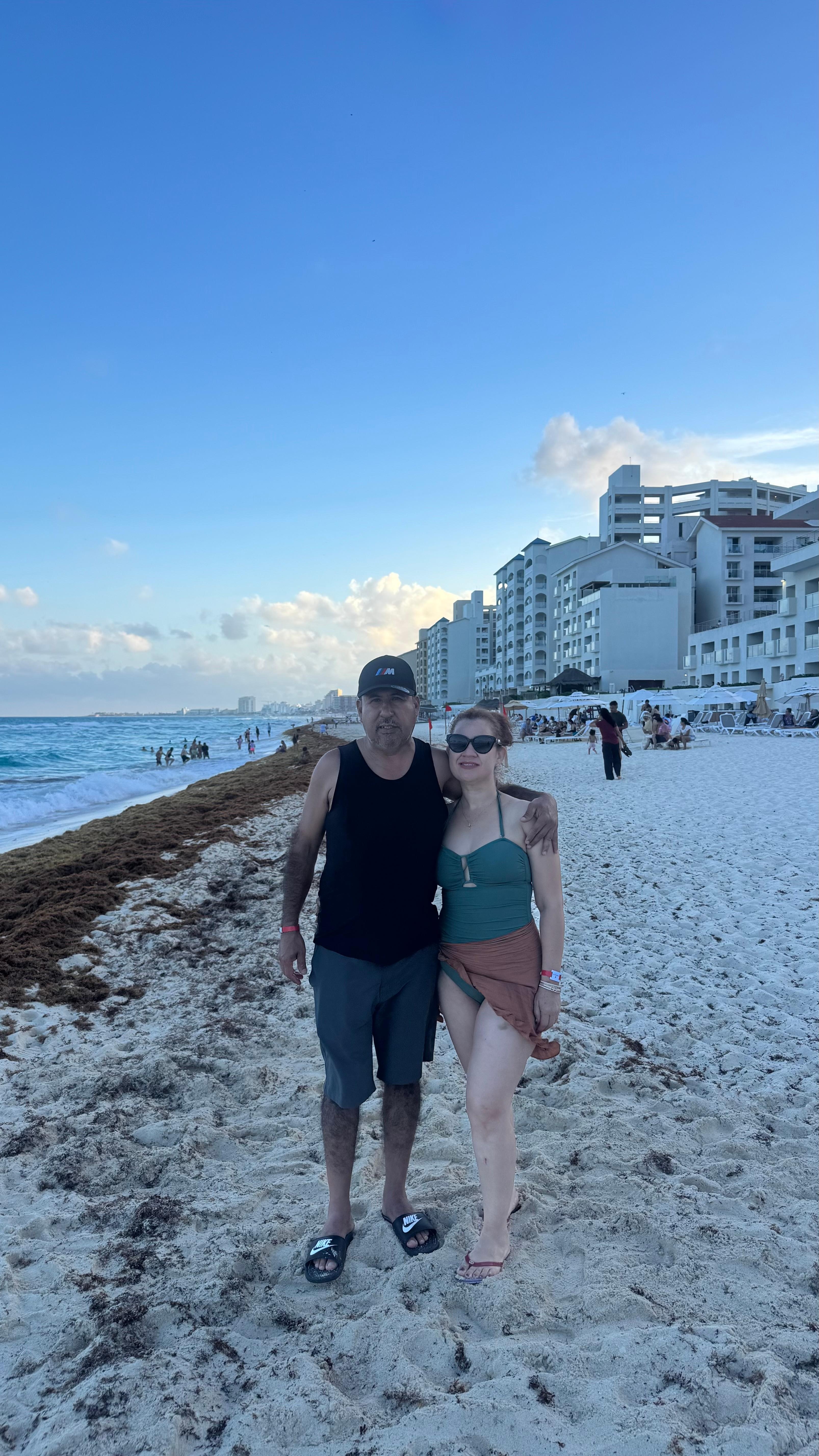 Beach infront of the hotel