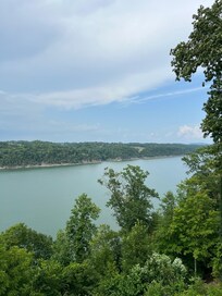 We rented a boat and drove by the house!