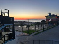 Beautiful sunrise off ocean view