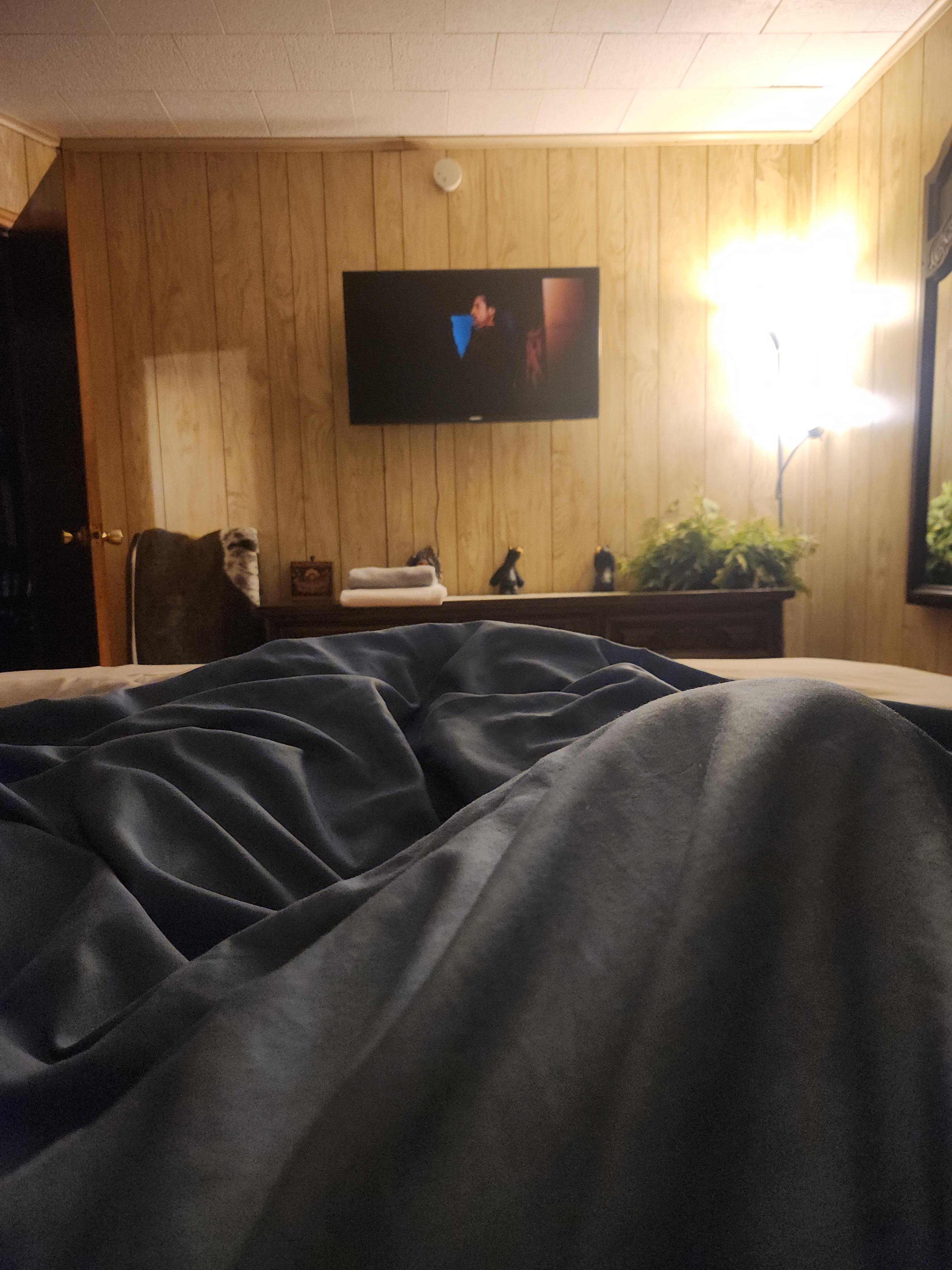 Smart tvs in the bedrooms so you can sign into your accounts