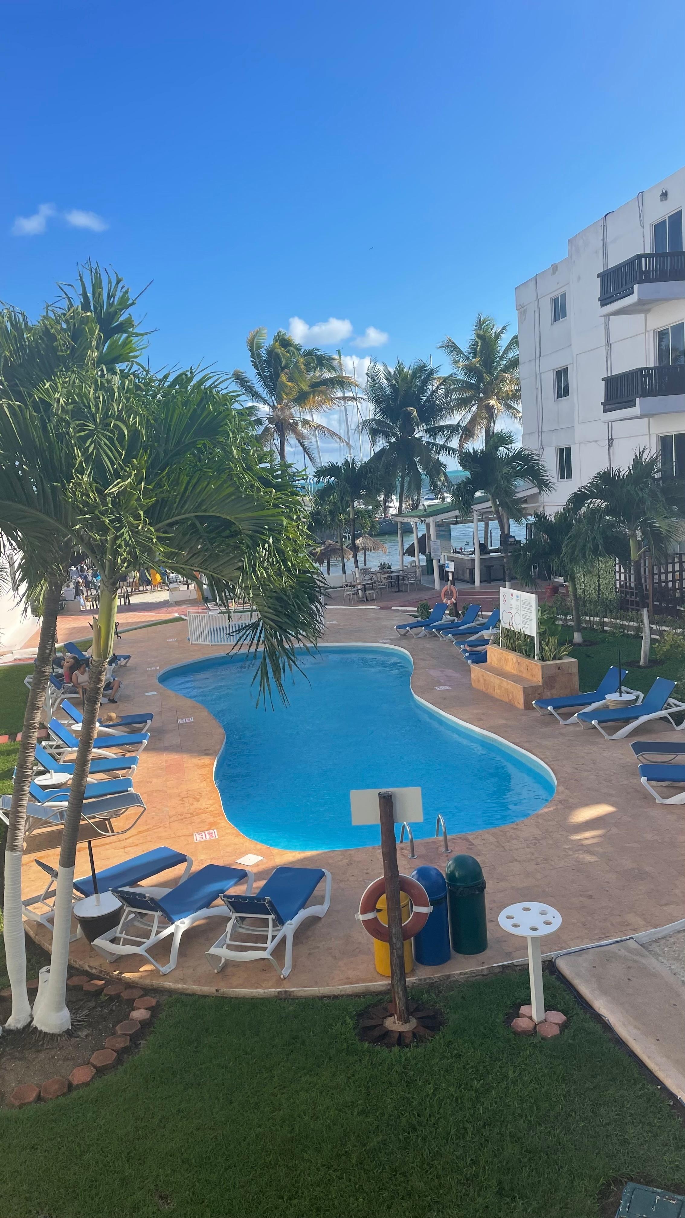 Pool busy & lively with music