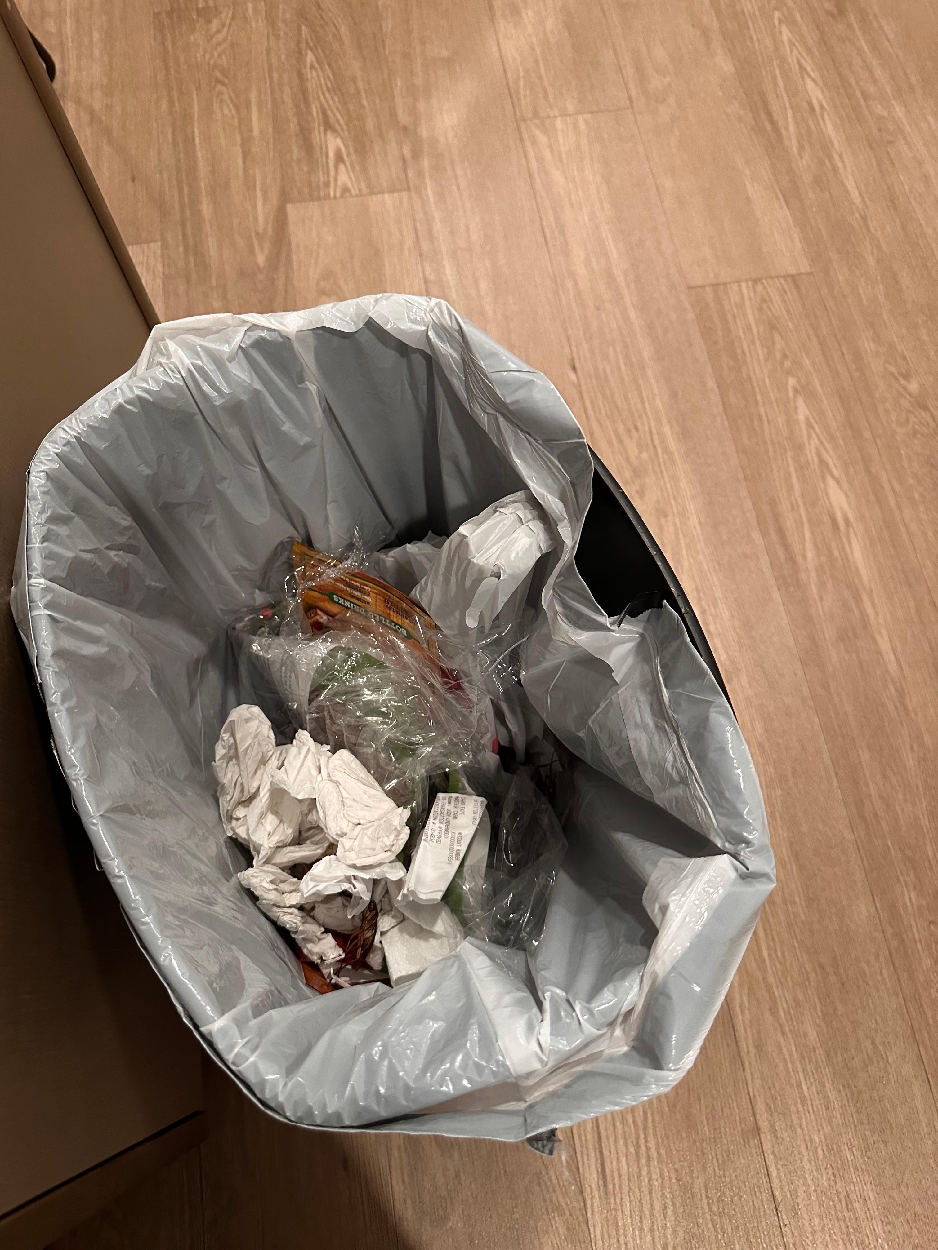 Trash when we arrived