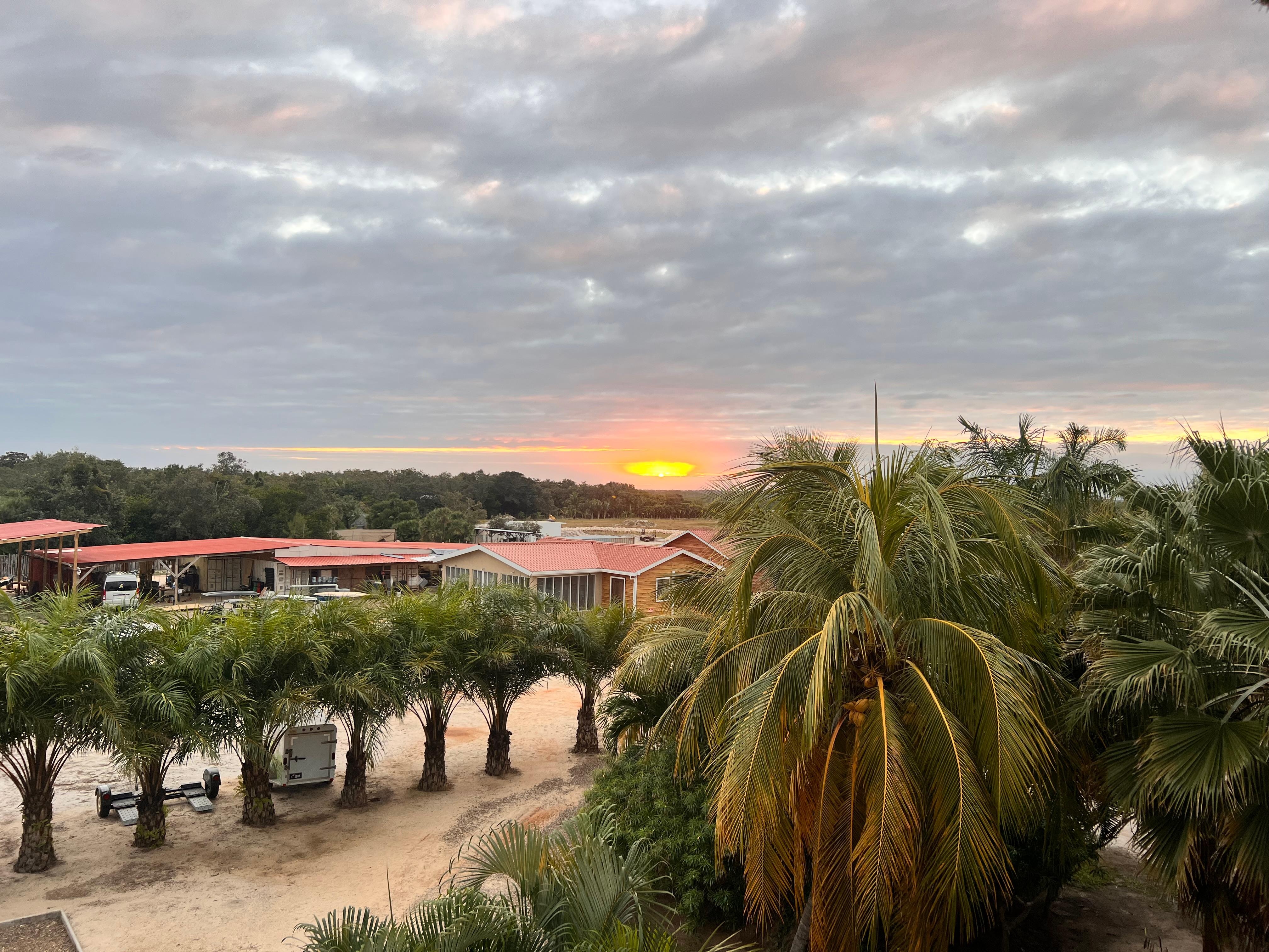 Sunset from the martini bar.