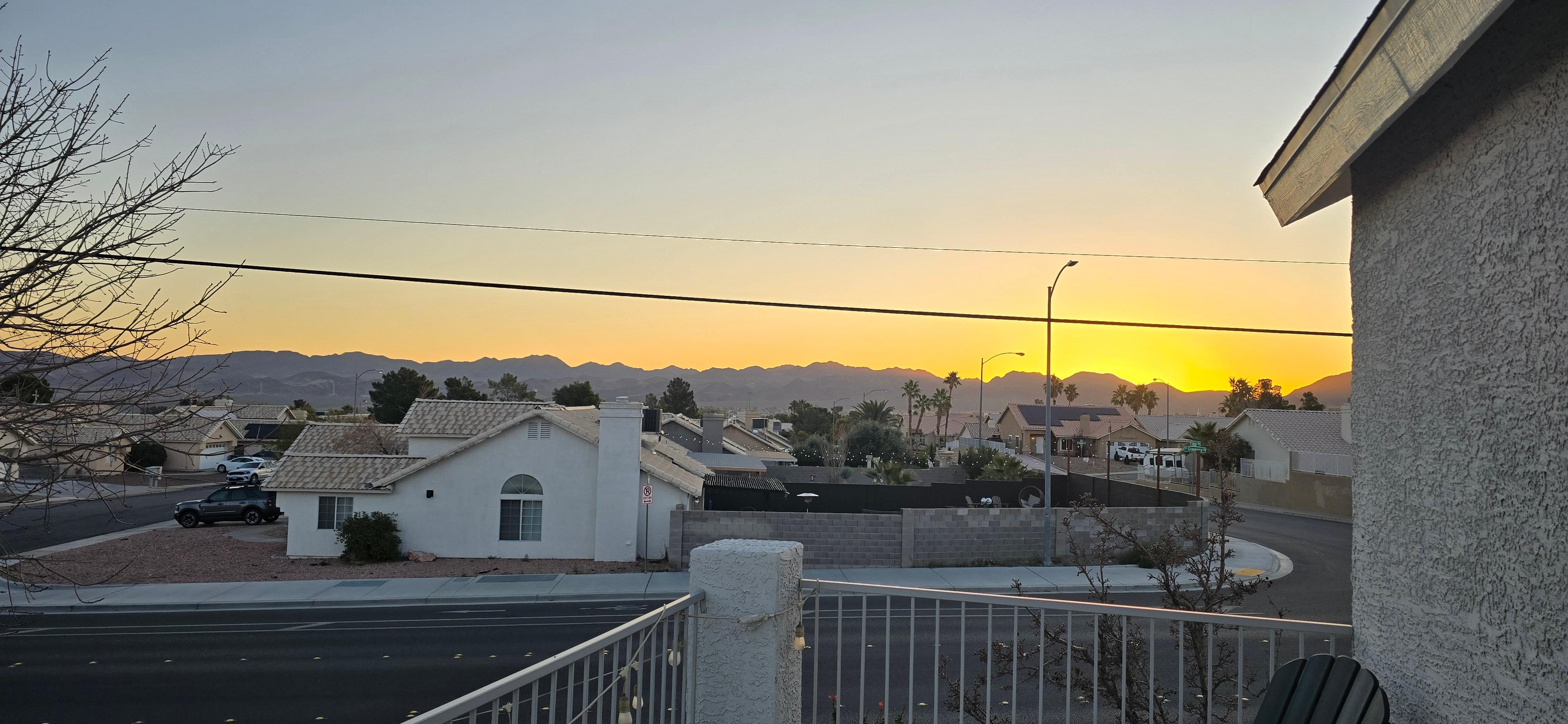 Morning sunrise from Master bedroom balcony