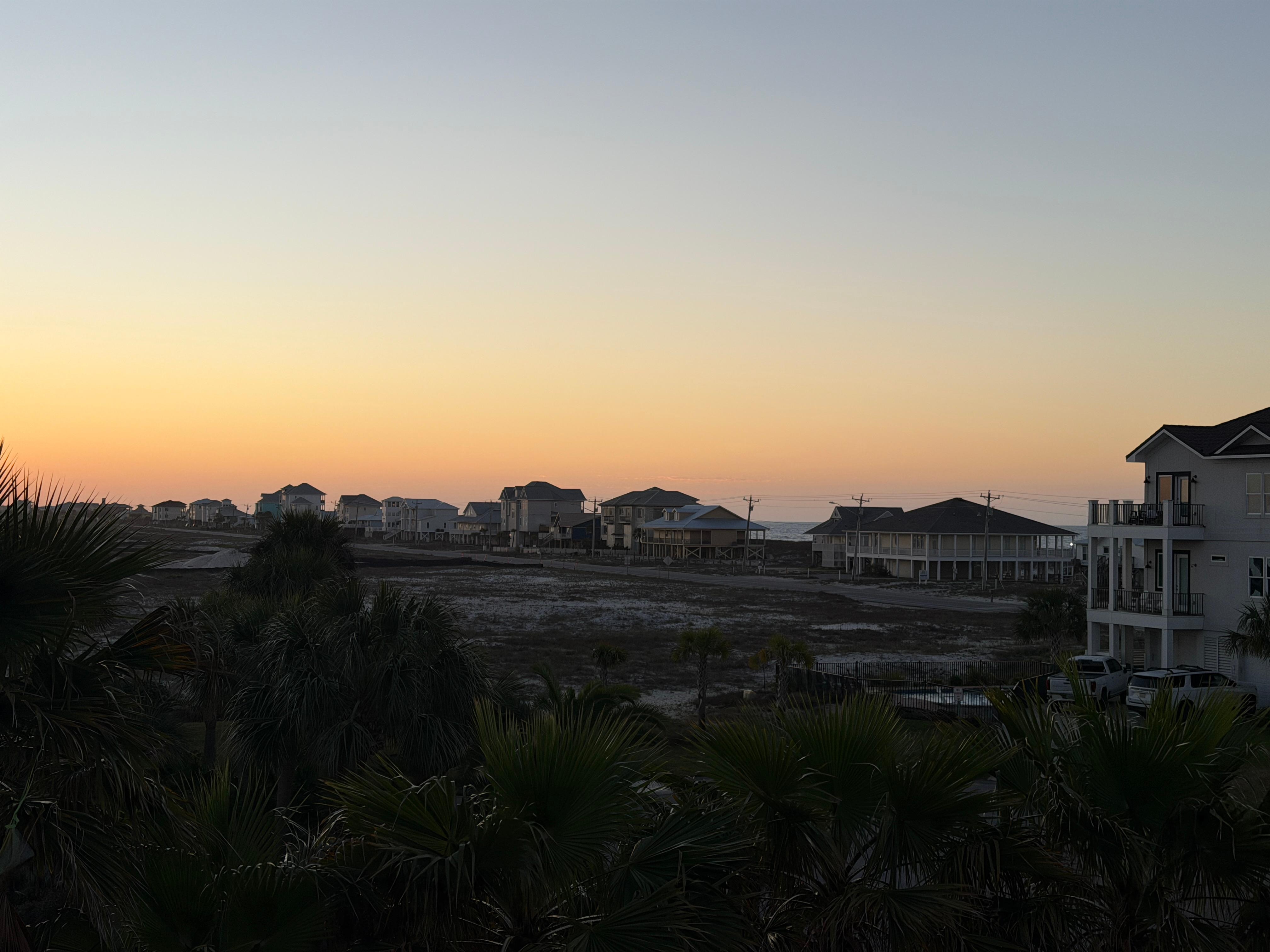 View from top balcony to the ocean.