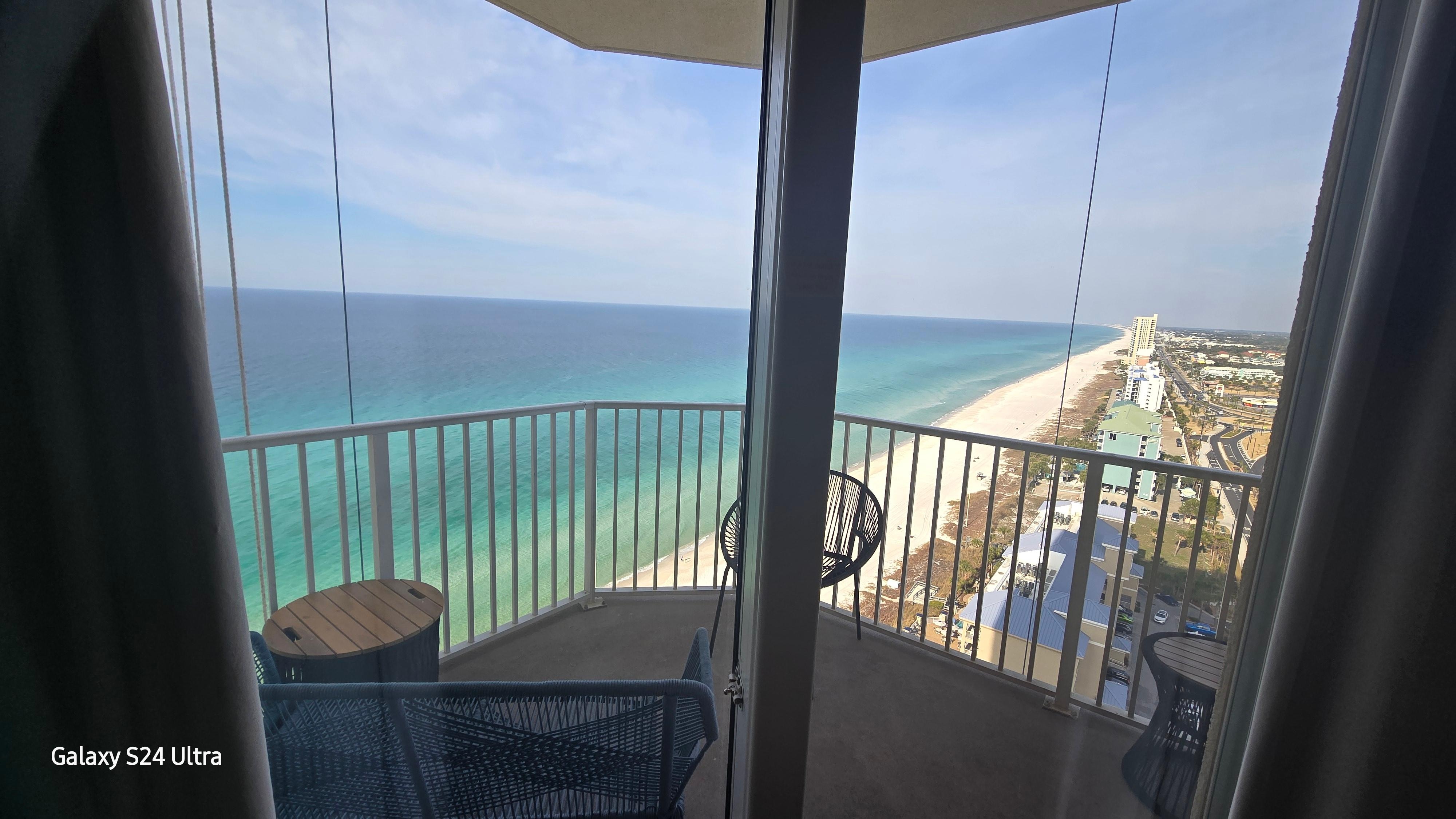 View from the balcony door