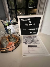 Welcome sign and island :-)