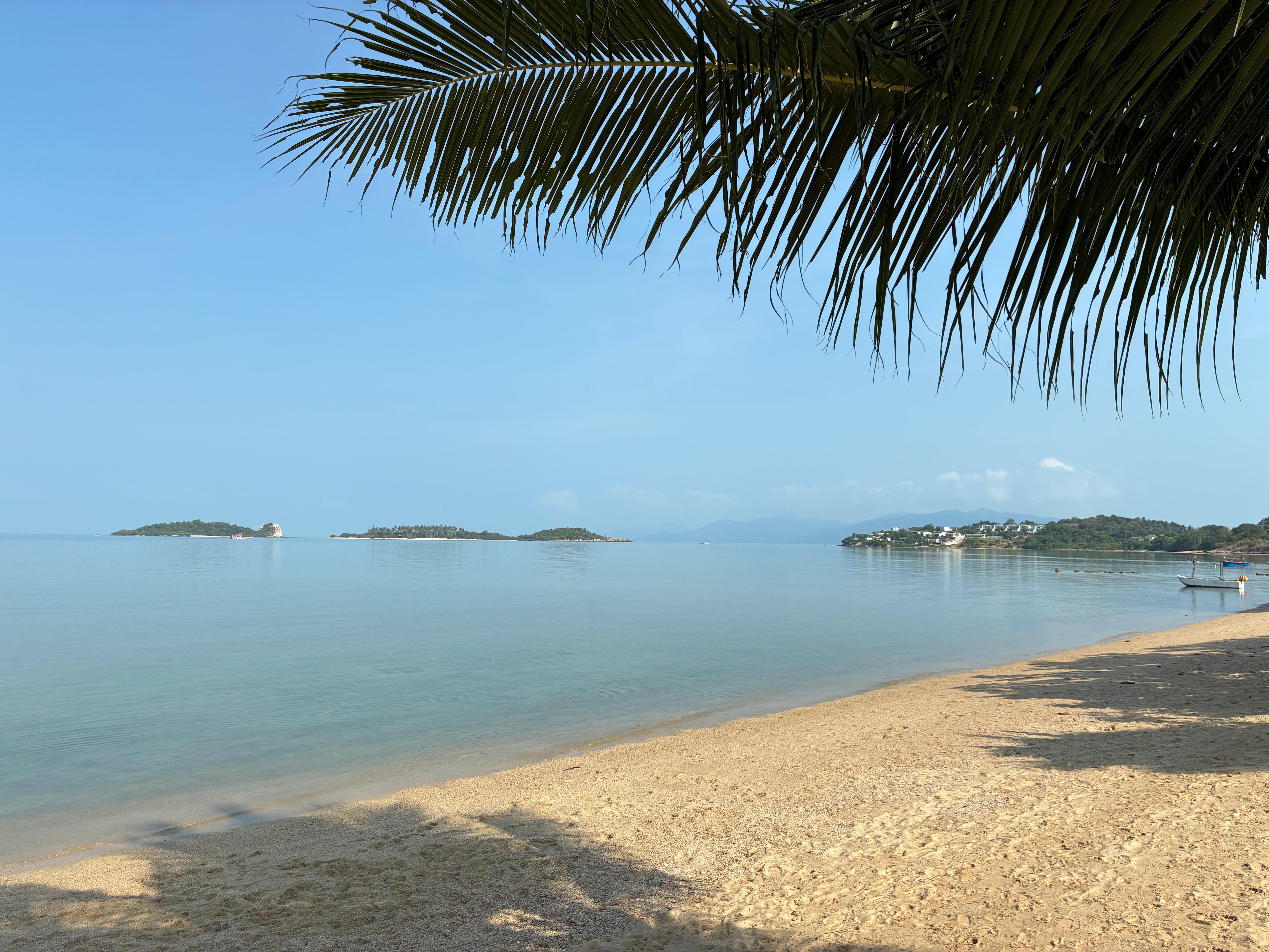 Plage à marée haute