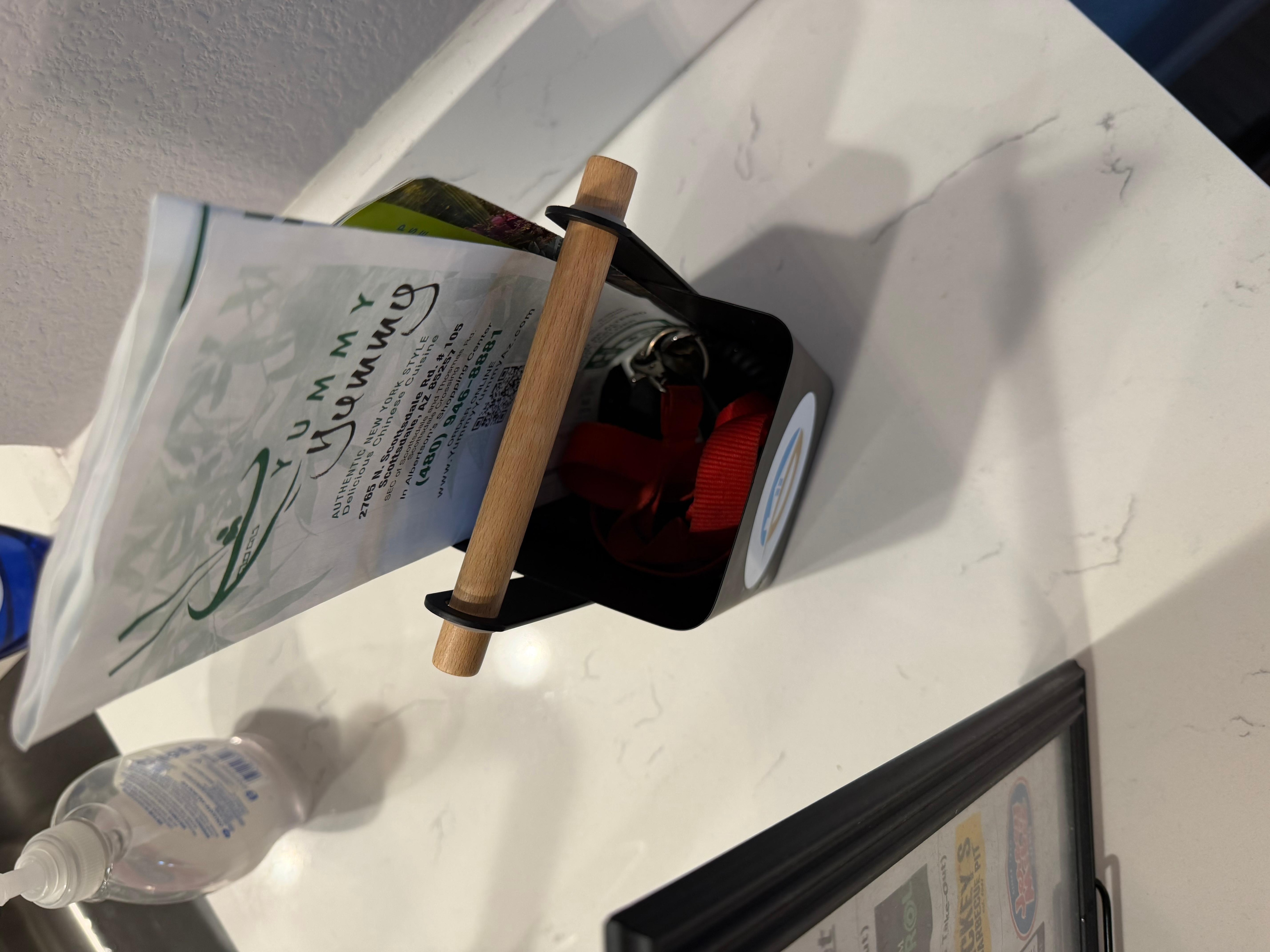 The key for accessing amenities was hidden here