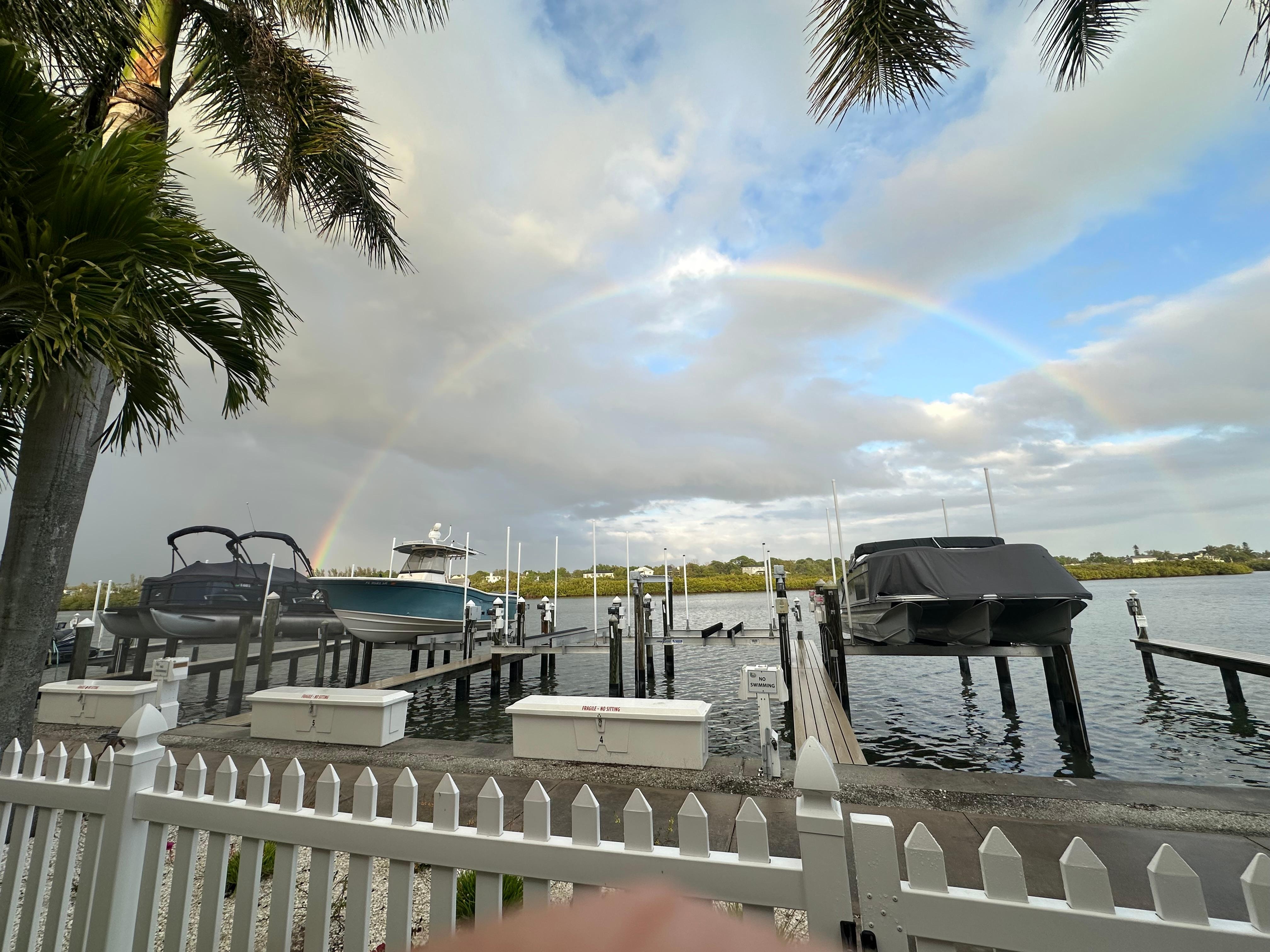 View from back patio. Great place for morning coffee. 