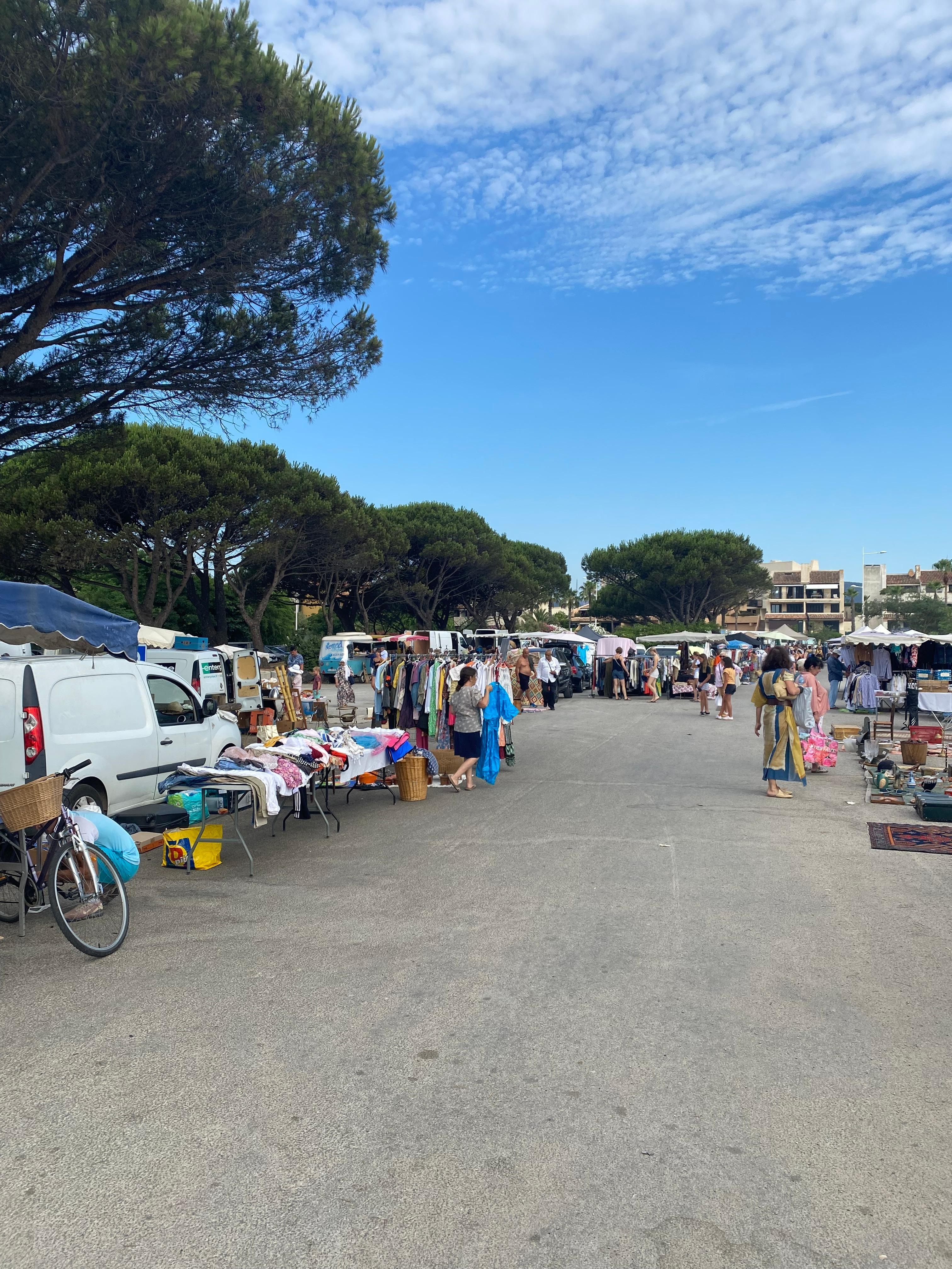 Market day in the car park.
