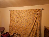 our makeshift curtains