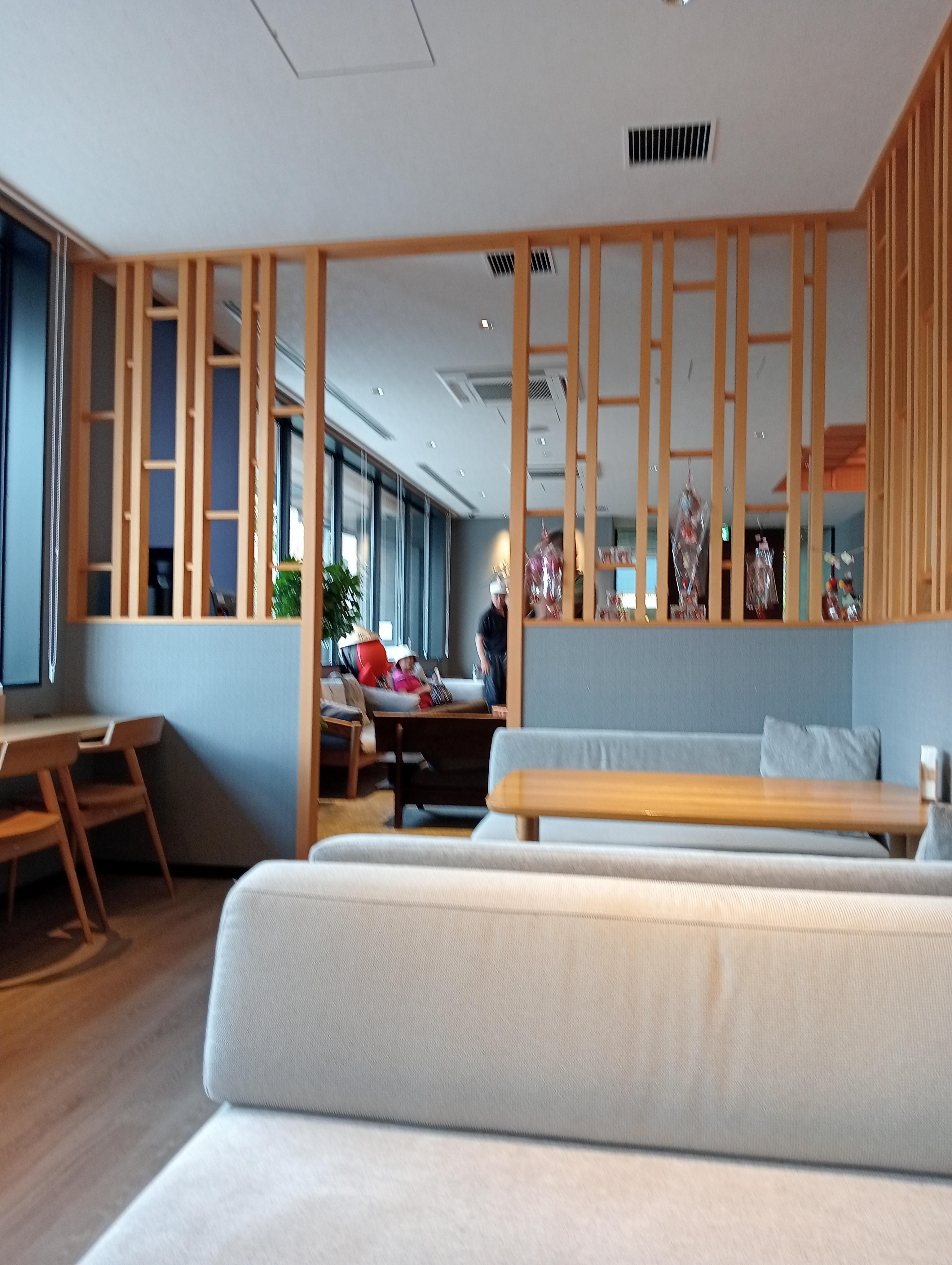 Hotel lobby free sitting area. 