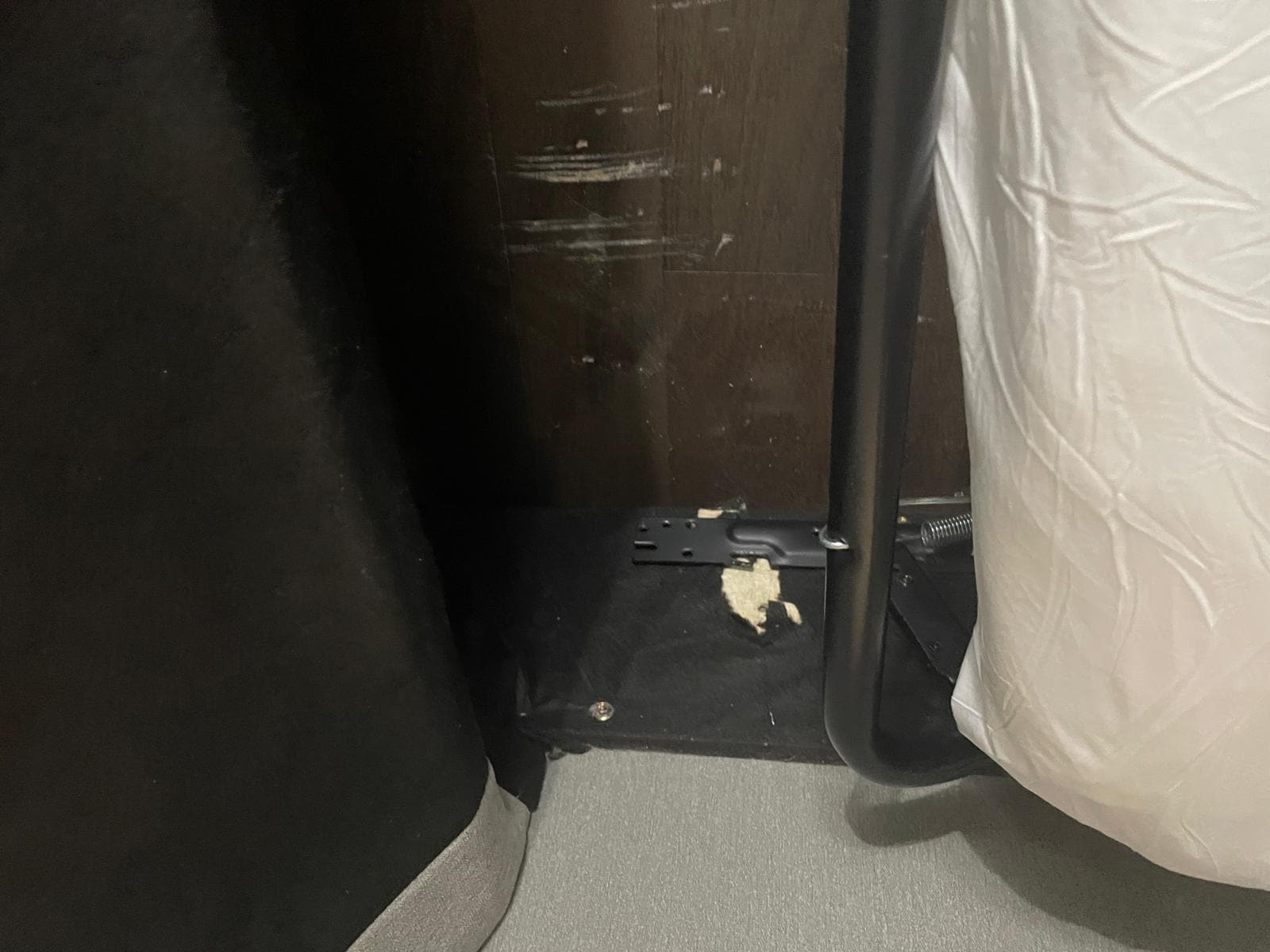 Broken sofa bed frame