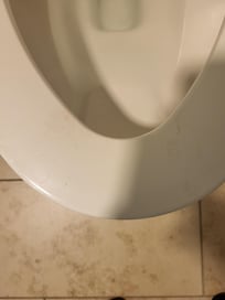 This is the toilet of the second room they assigned us because of the first room toilet being dirty I had to clean it no one at the hotel offered to get it clean because the housekeeping staff was gone and they were full
