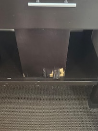Tore up sink, could cut up little ones if they were in room playing